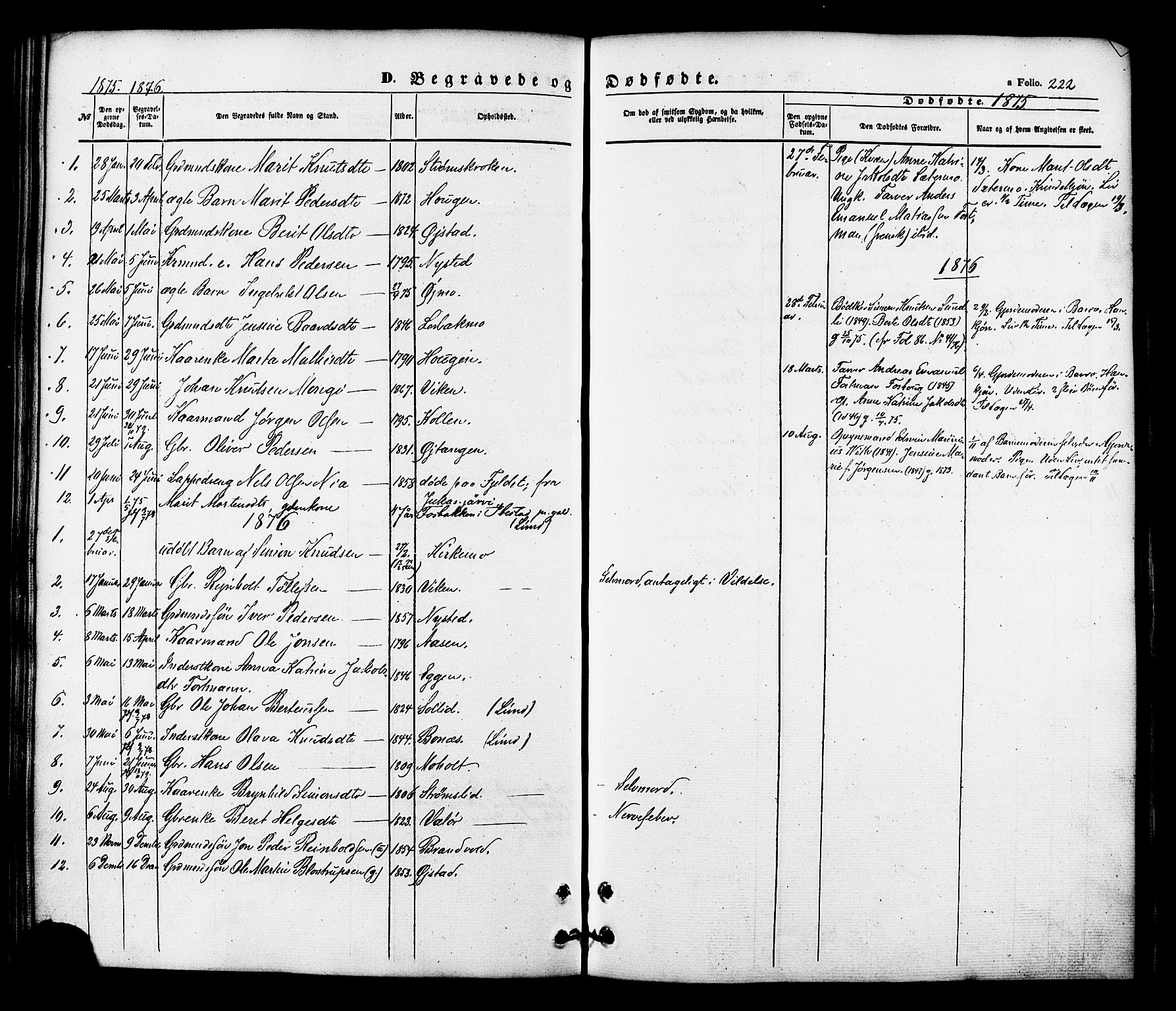 Målselv sokneprestembete, SATØ/S-1311/G/Ga/Gaa/L0008kirke: Parish register (official) no. 8, 1851-1877, p. 222
