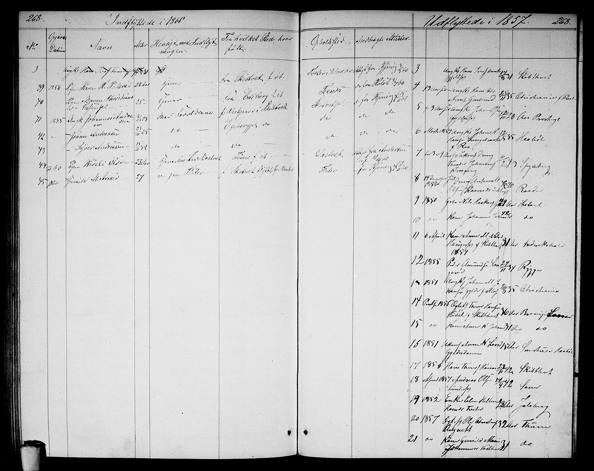 Våler prestekontor Kirkebøker, AV/SAO-A-11083/G/Ga/L0002: Parish register (copy) no. I 2, 1839-1860, p. 268