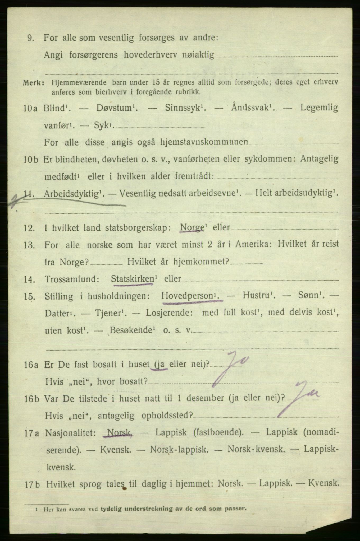 SATØ, 1920 census for Vardø rural district, 1920, p. 2033