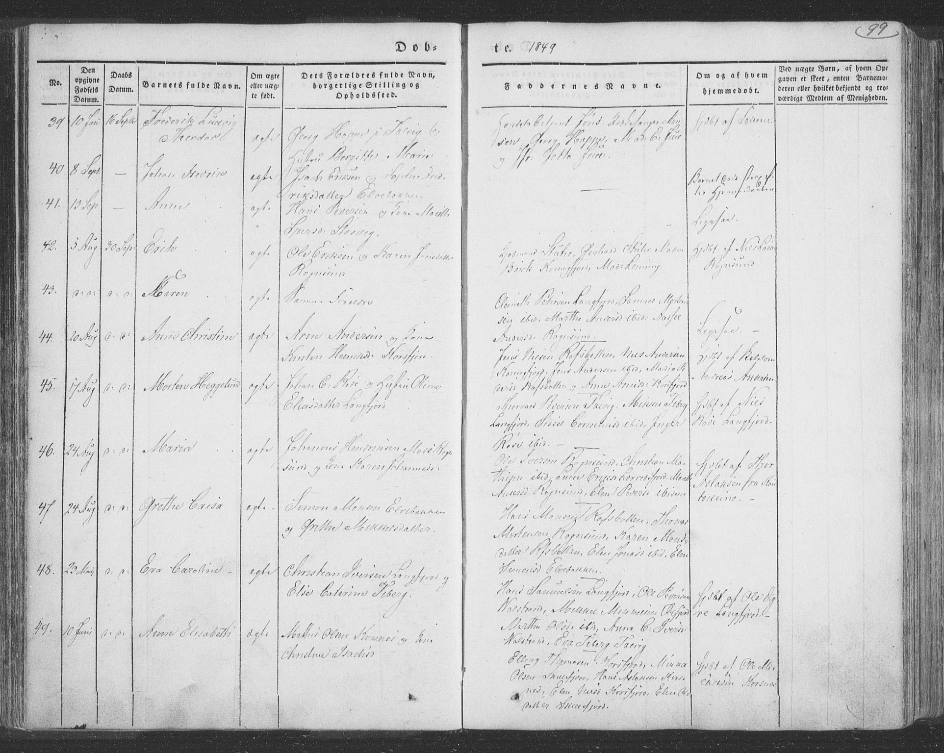 Talvik sokneprestkontor, SATØ/S-1337/H/Ha/L0009kirke: Parish register (official) no. 9, 1837-1852, p. 99