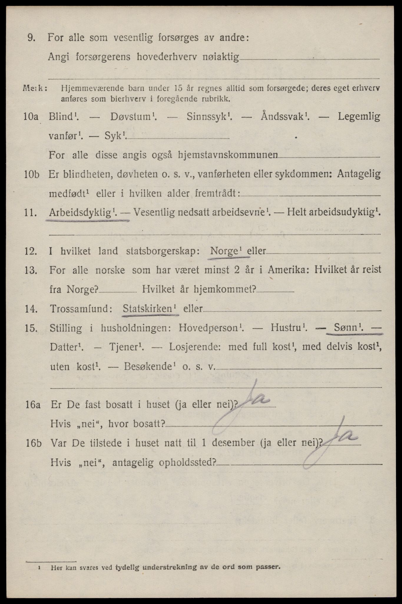 SAST, 1920 census for Lund, 1920, p. 4029