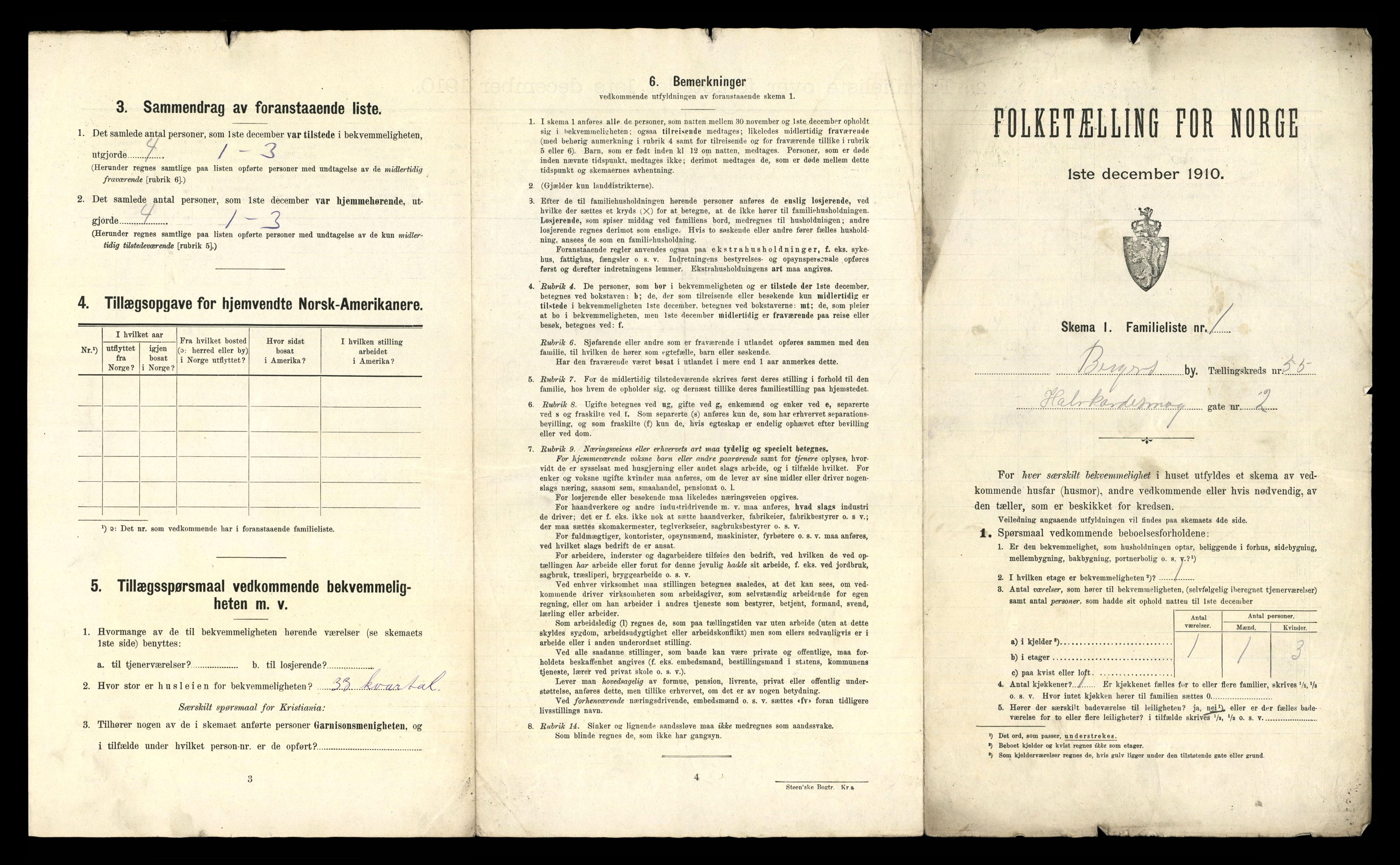 RA, 1910 census for Bergen, 1910, p. 19057