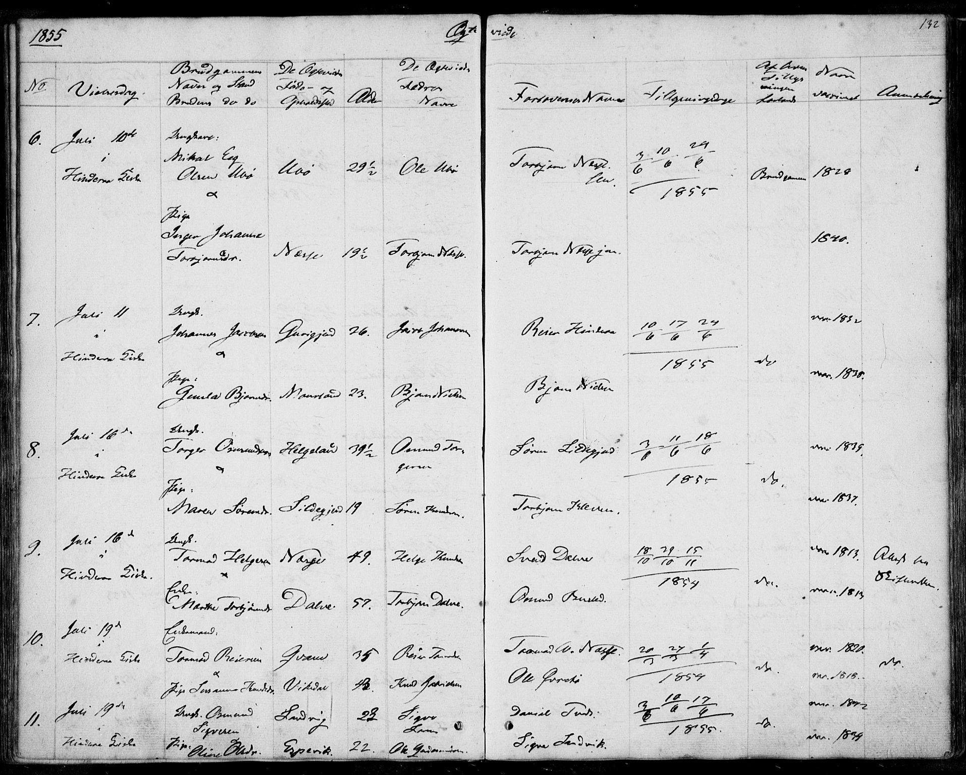 Nedstrand sokneprestkontor, SAST/A-101841/01/IV: Parish register (official) no. A 8, 1839-1860, p. 132