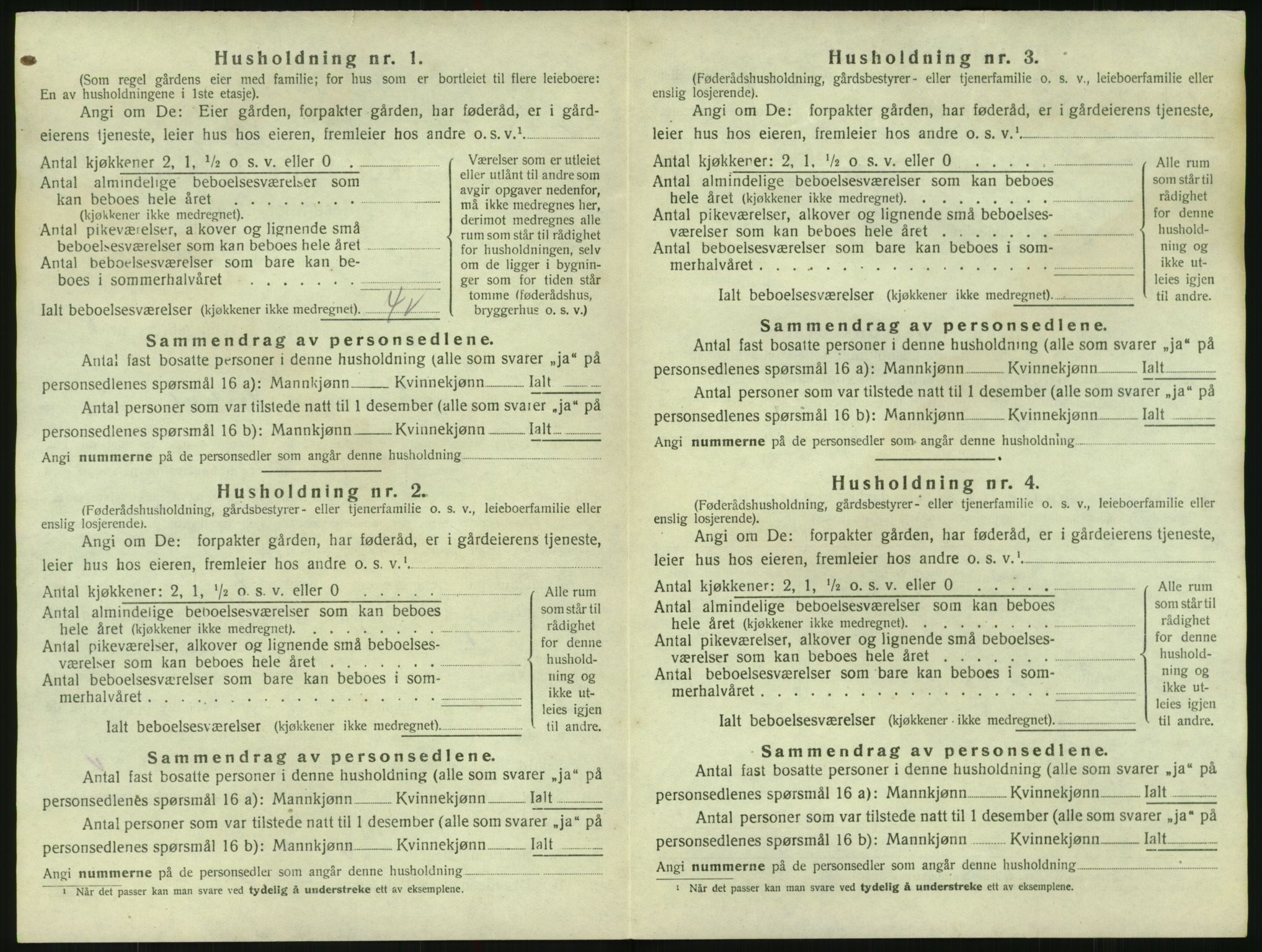 SAK, 1920 census for Evje, 1920, p. 339