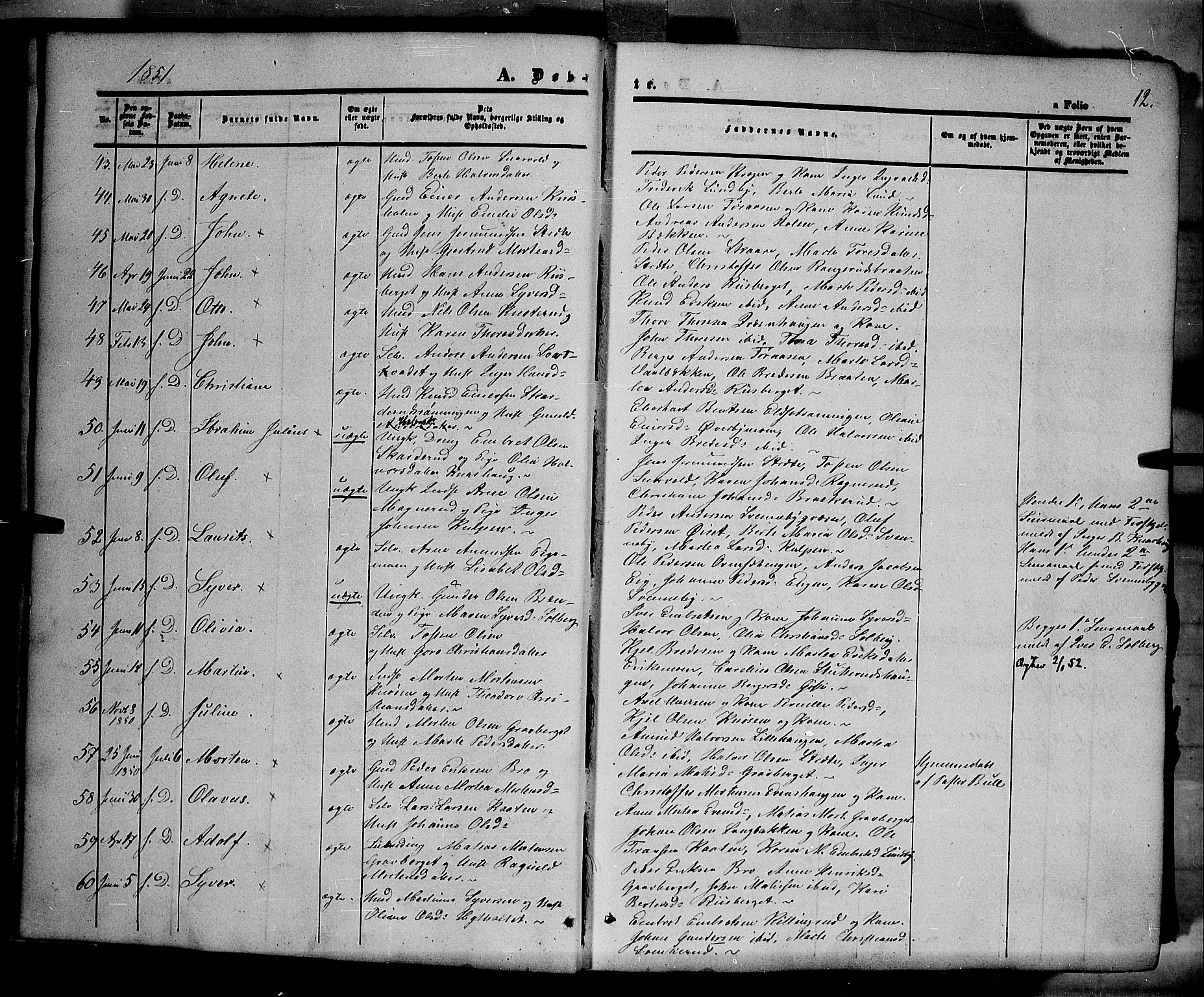 Våler prestekontor, Hedmark, SAH/PREST-040/H/Ha/Haa/L0001: Parish register (official) no. 1, 1849-1878, p. 12