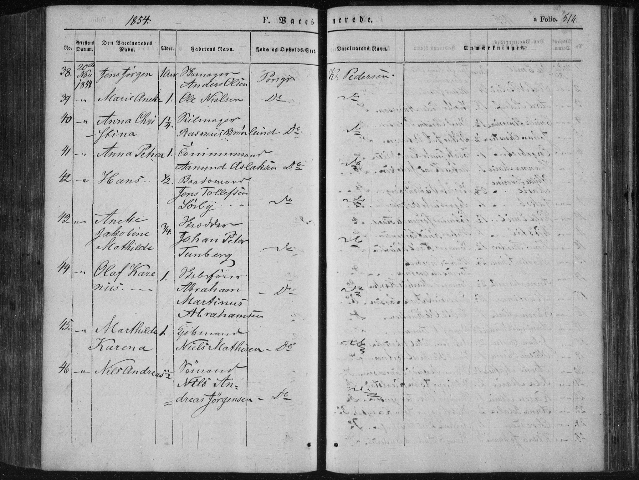 Porsgrunn kirkebøker , SAKO/A-104/F/Fa/L0006: Parish register (official) no. 6, 1841-1857, p. 514