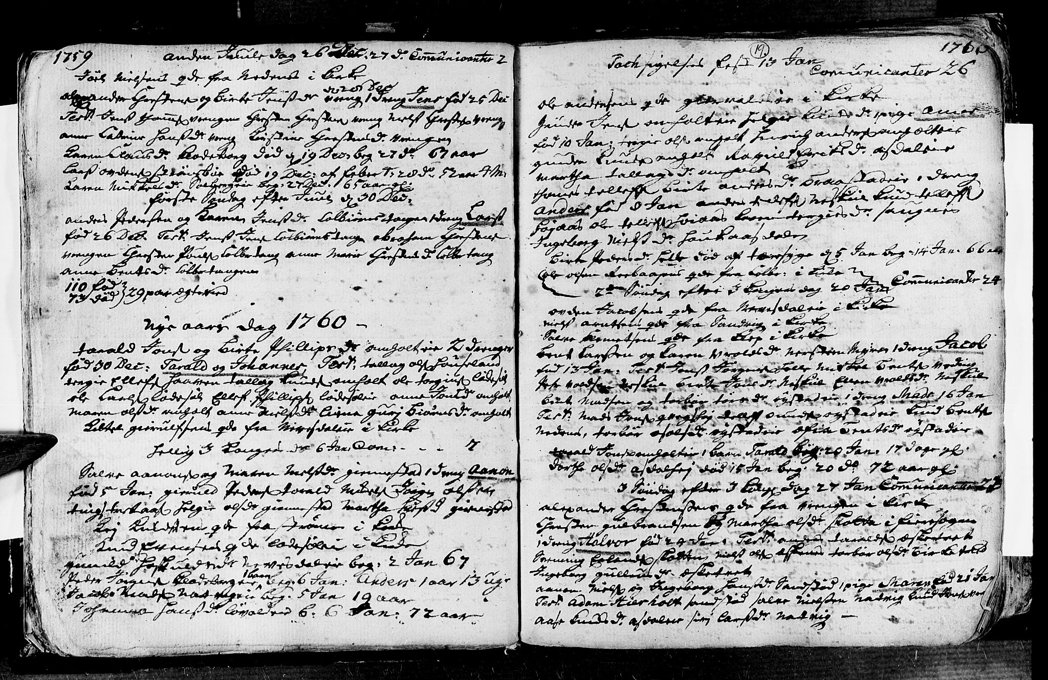 Øyestad sokneprestkontor, SAK/1111-0049/F/Fa/L0006: Parish register (official) no. A 6, 1758-1776, p. 19