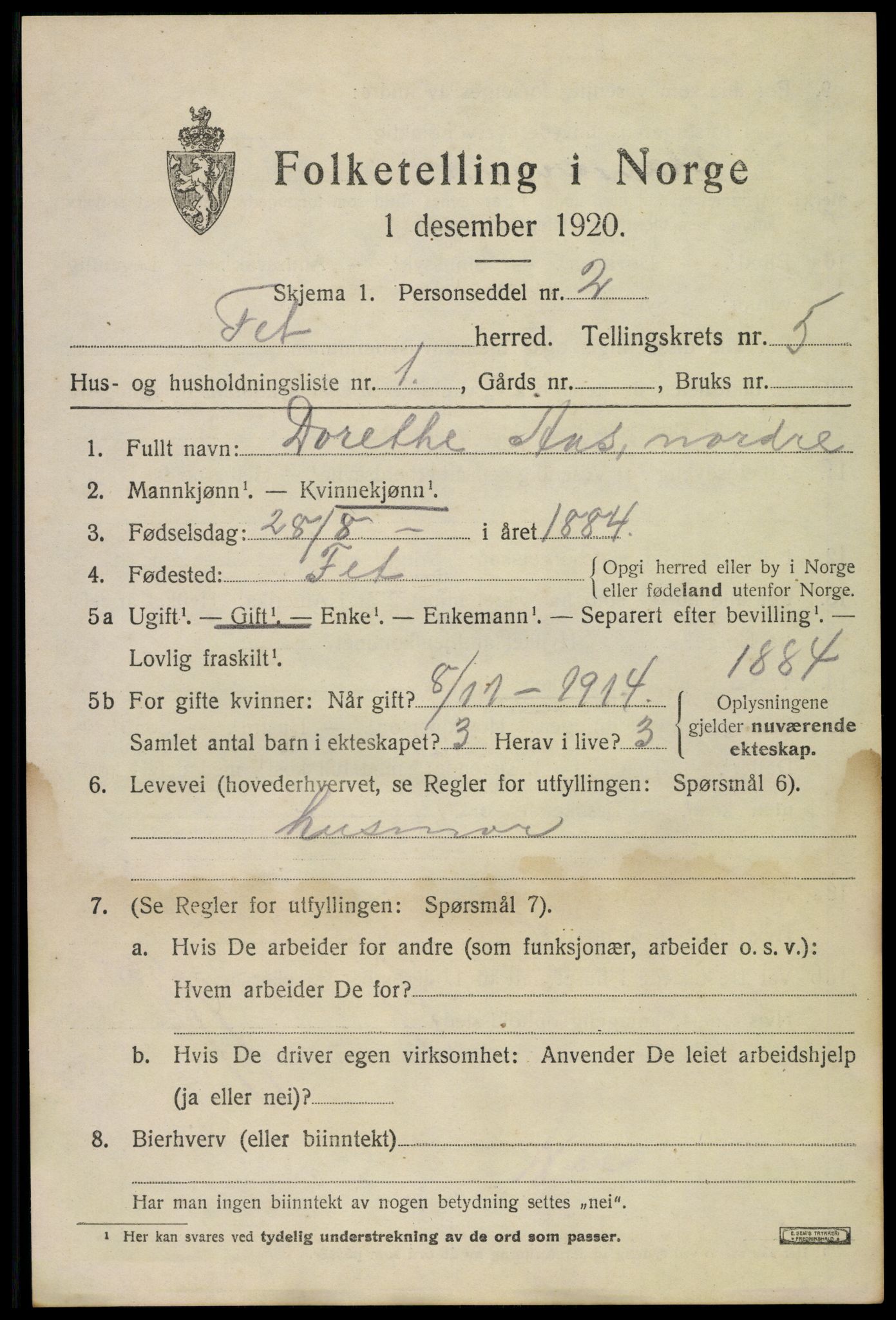 SAO, 1920 census for Fet, 1920, p. 5978