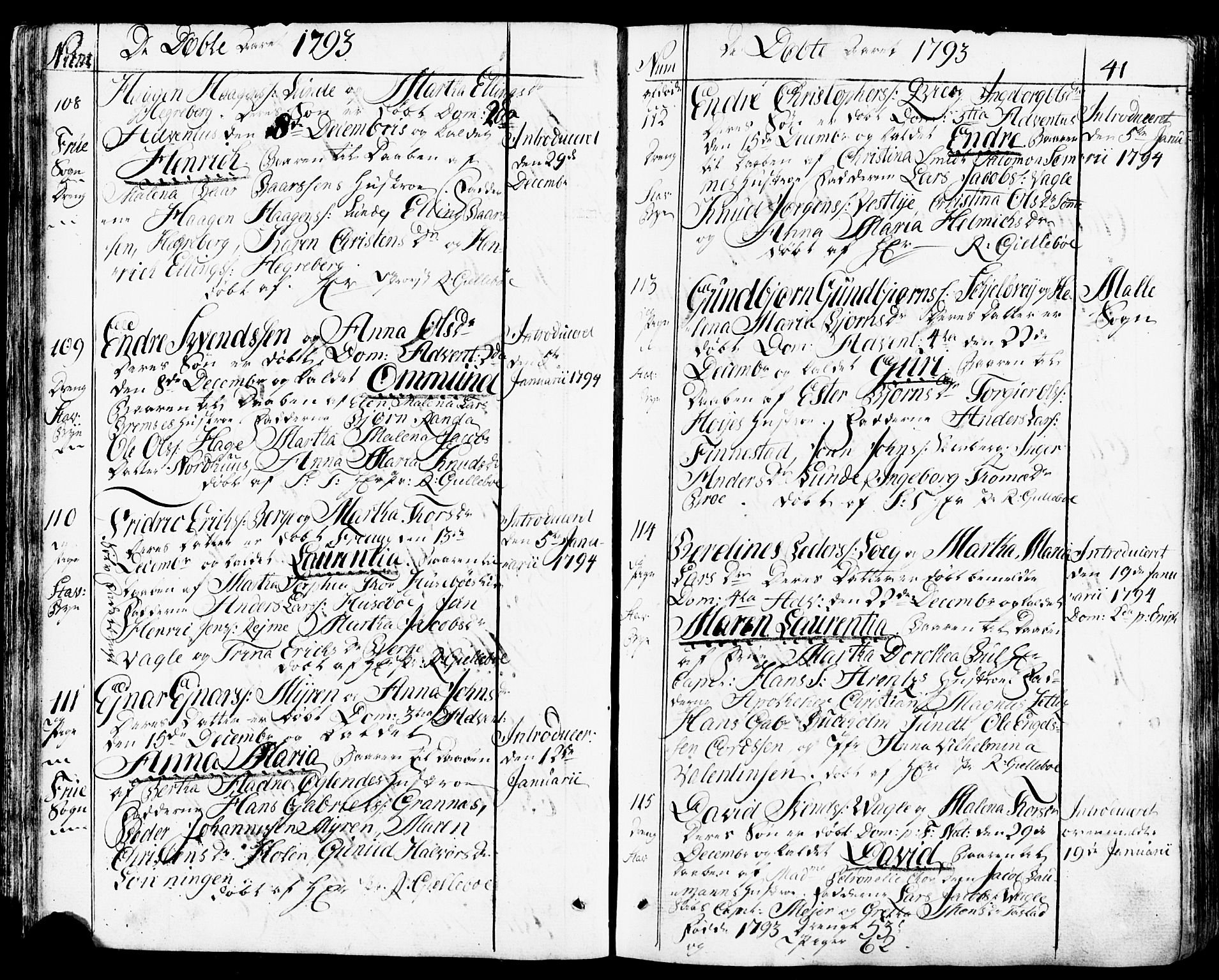 Domkirken sokneprestkontor, SAST/A-101812/001/30/30BB/L0007: Parish register (copy) no. B 7, 1791-1813, p. 41
