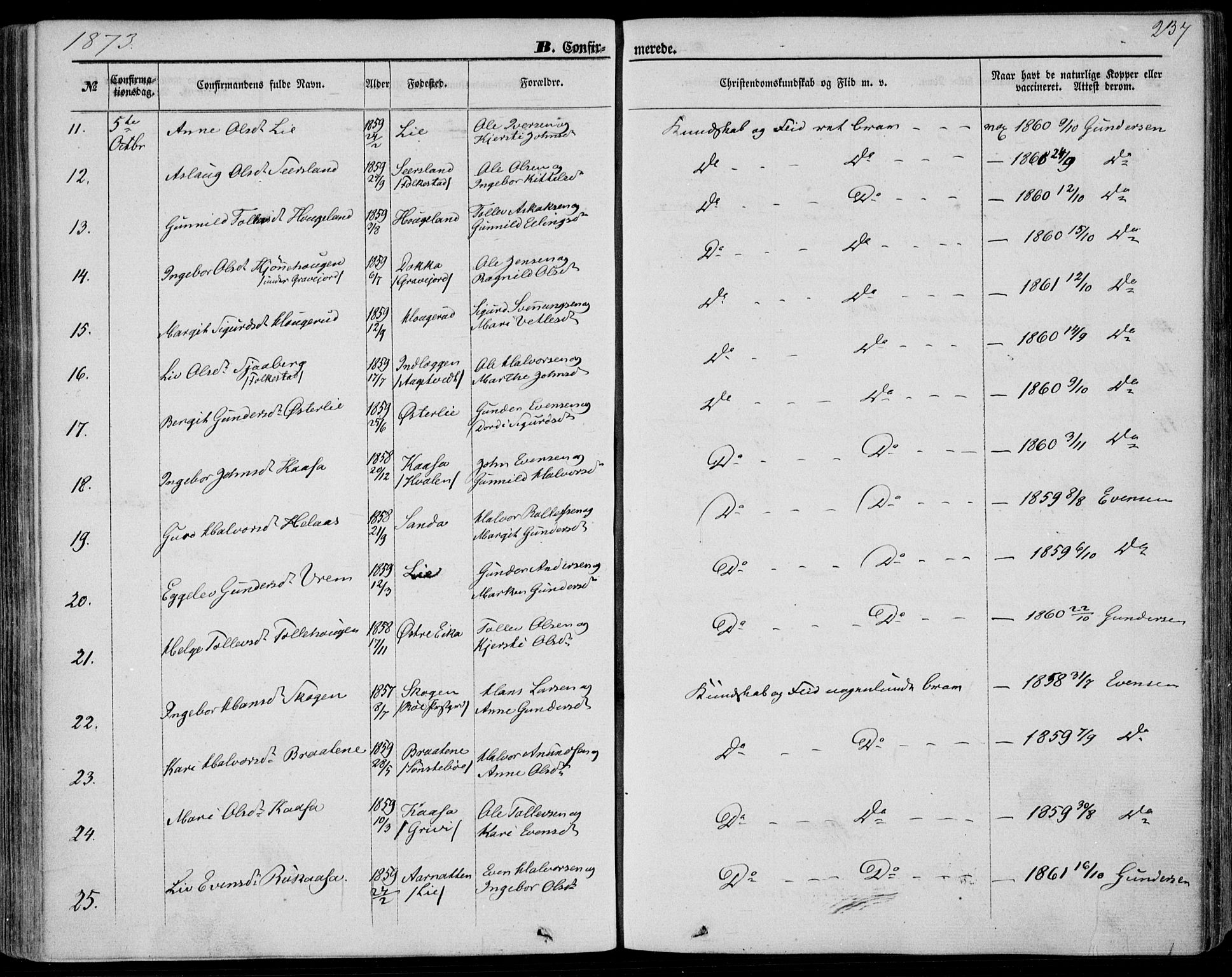 Bø kirkebøker, AV/SAKO-A-257/F/Fa/L0009: Parish register (official) no. 9, 1862-1879, p. 237
