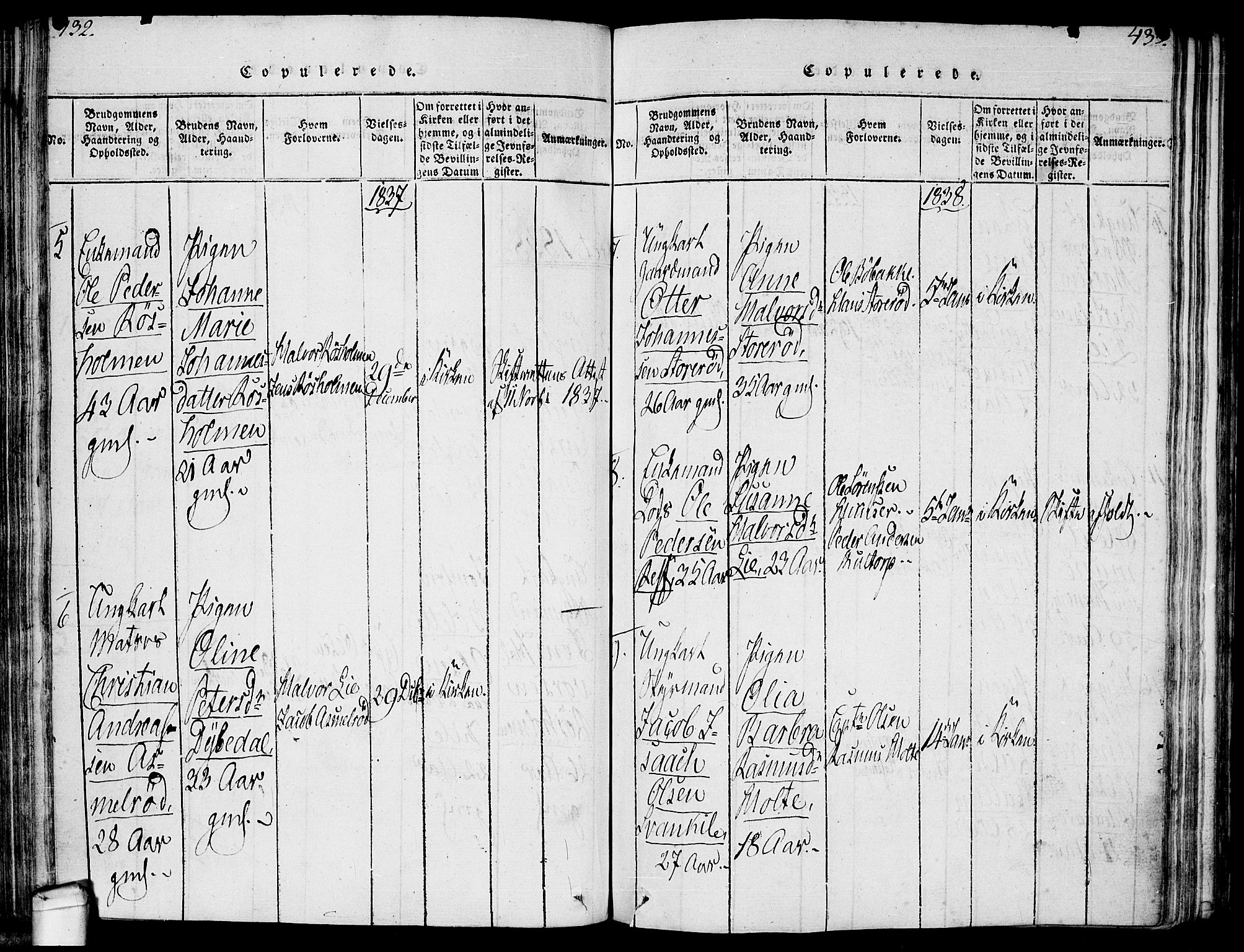 Hvaler prestekontor Kirkebøker, SAO/A-2001/F/Fa/L0005: Parish register (official) no. I 5, 1816-1845, p. 432-433