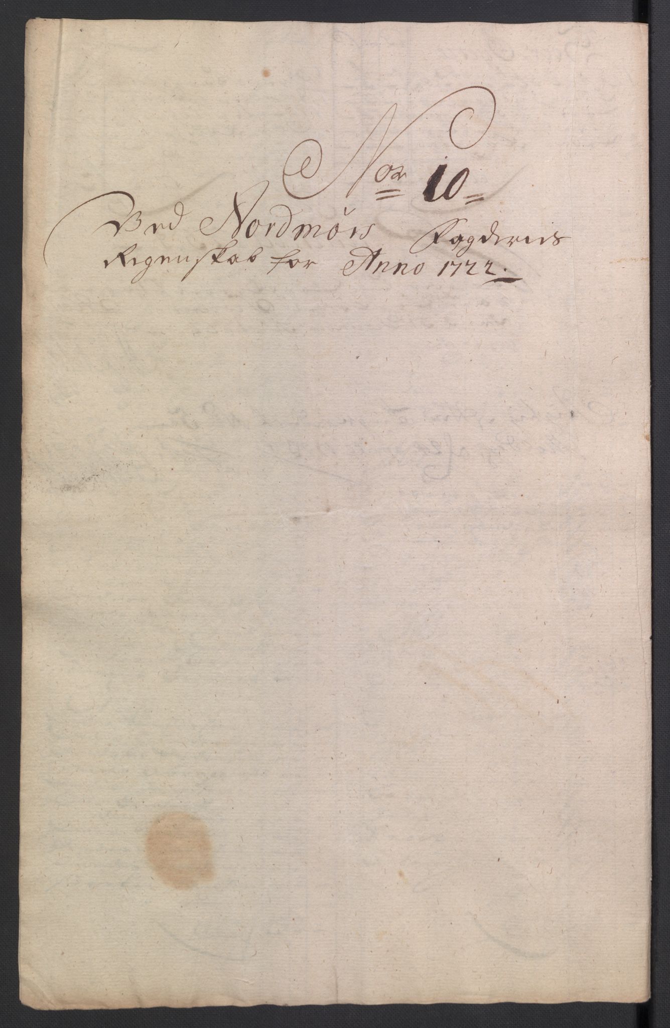 Rentekammeret inntil 1814, Reviderte regnskaper, Fogderegnskap, RA/EA-4092/R56/L3755: Fogderegnskap Nordmøre, 1722, p. 139