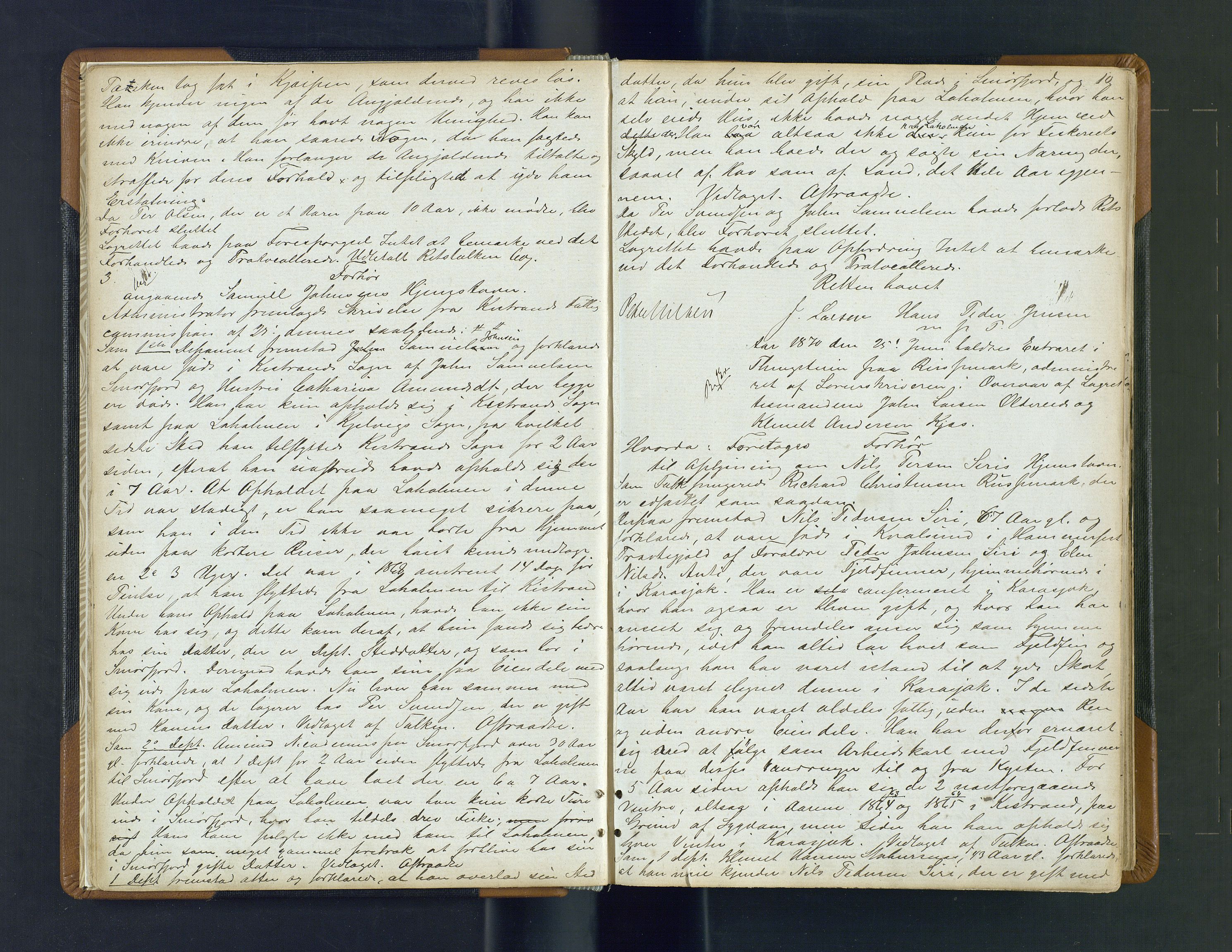 Hammerfest fogderi/sorenskriveri, AV/SATØ-S-0056/1/J/Ja/Jab/L0189: Ekstrarettsprotokoller, 1870-1881, p. 10