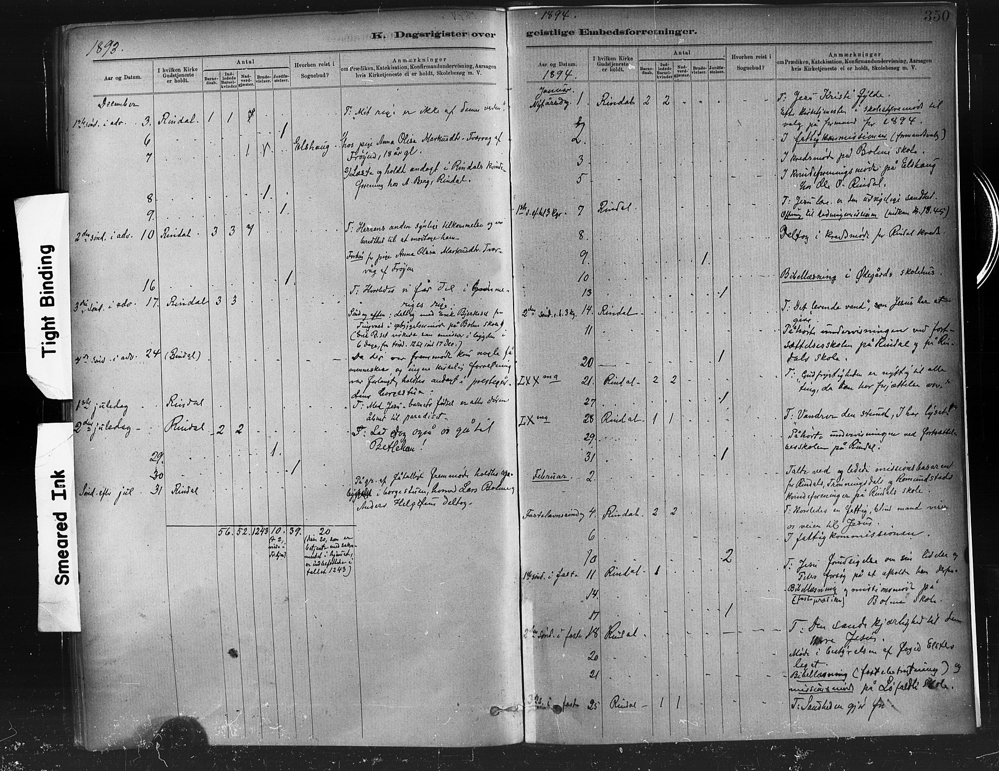 Ministerialprotokoller, klokkerbøker og fødselsregistre - Møre og Romsdal, AV/SAT-A-1454/598/L1069: Parish register (official) no. 598A03, 1882-1895, p. 350