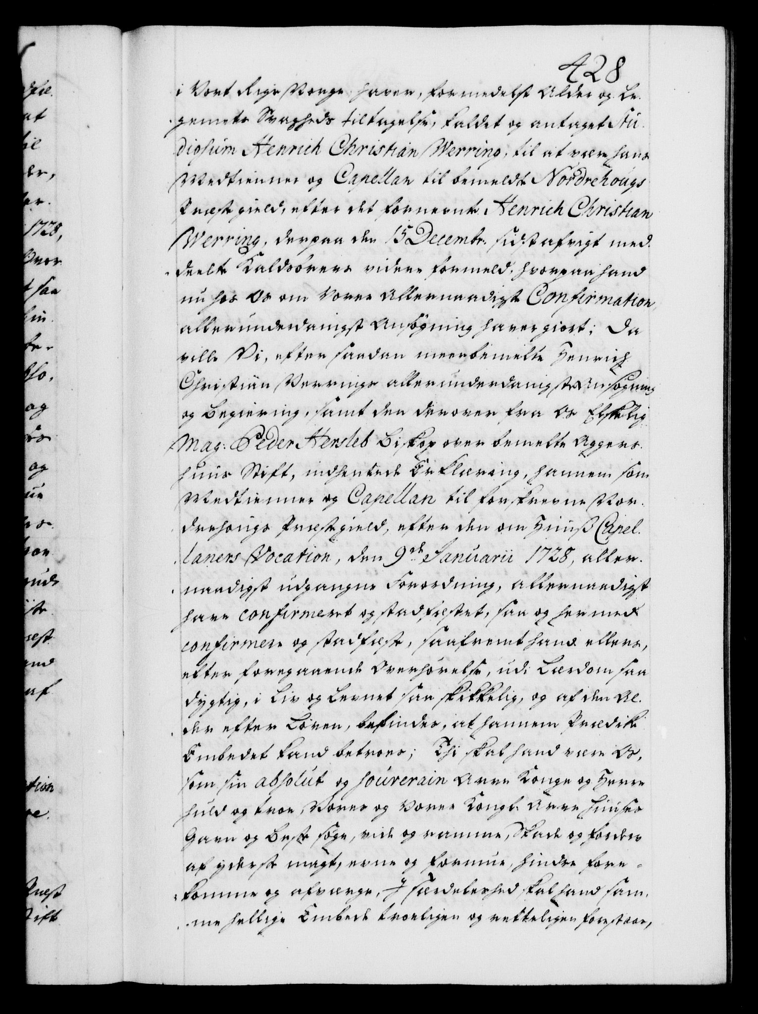 Danske Kanselli 1572-1799, AV/RA-EA-3023/F/Fc/Fca/Fcaa/L0028: Norske registre, 1733-1734, p. 428a