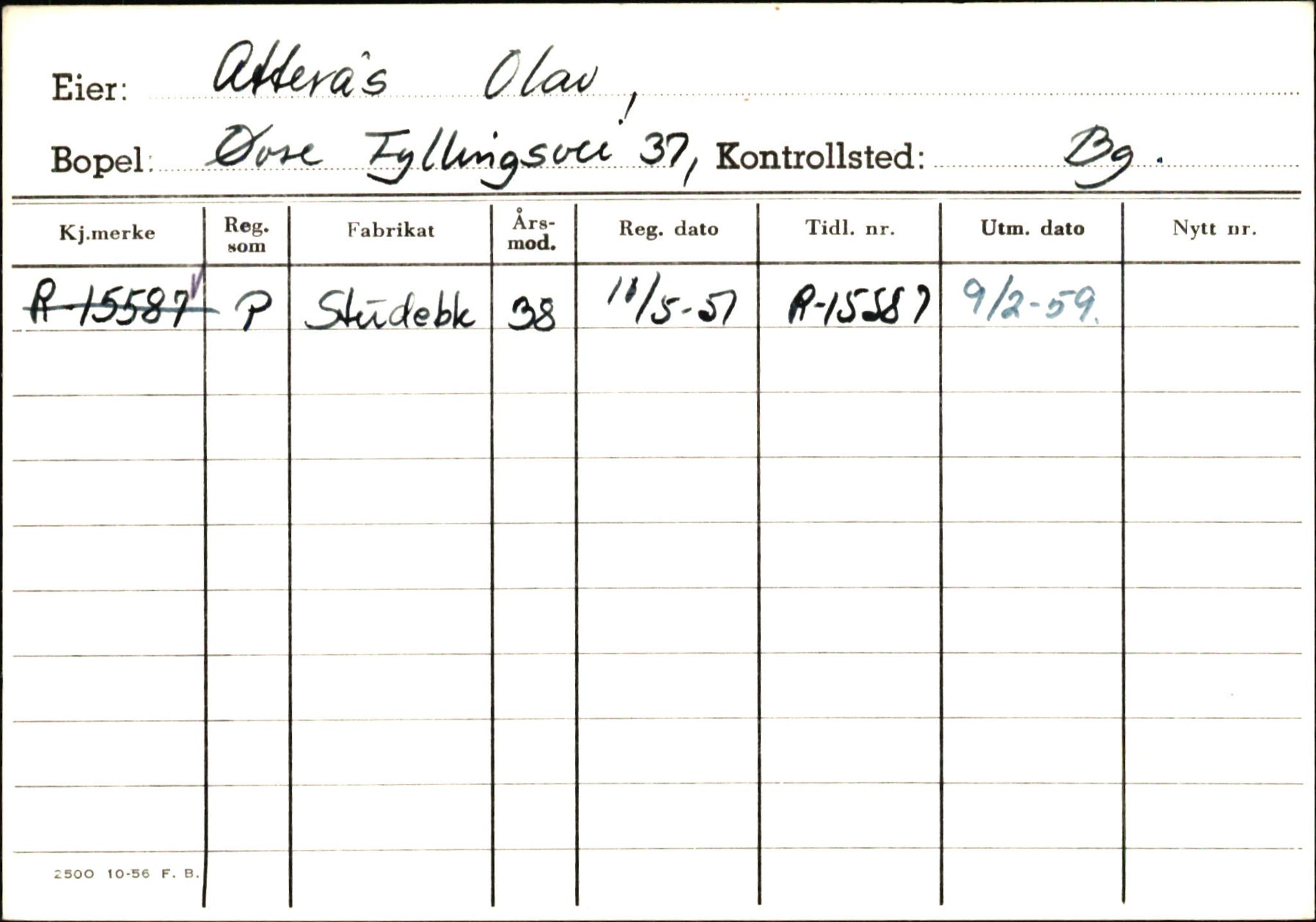 Statens vegvesen, Hordaland vegkontor, AV/SAB-A-5201/2/Ha/L0002: R-eierkort A, 1920-1971, p. 1253