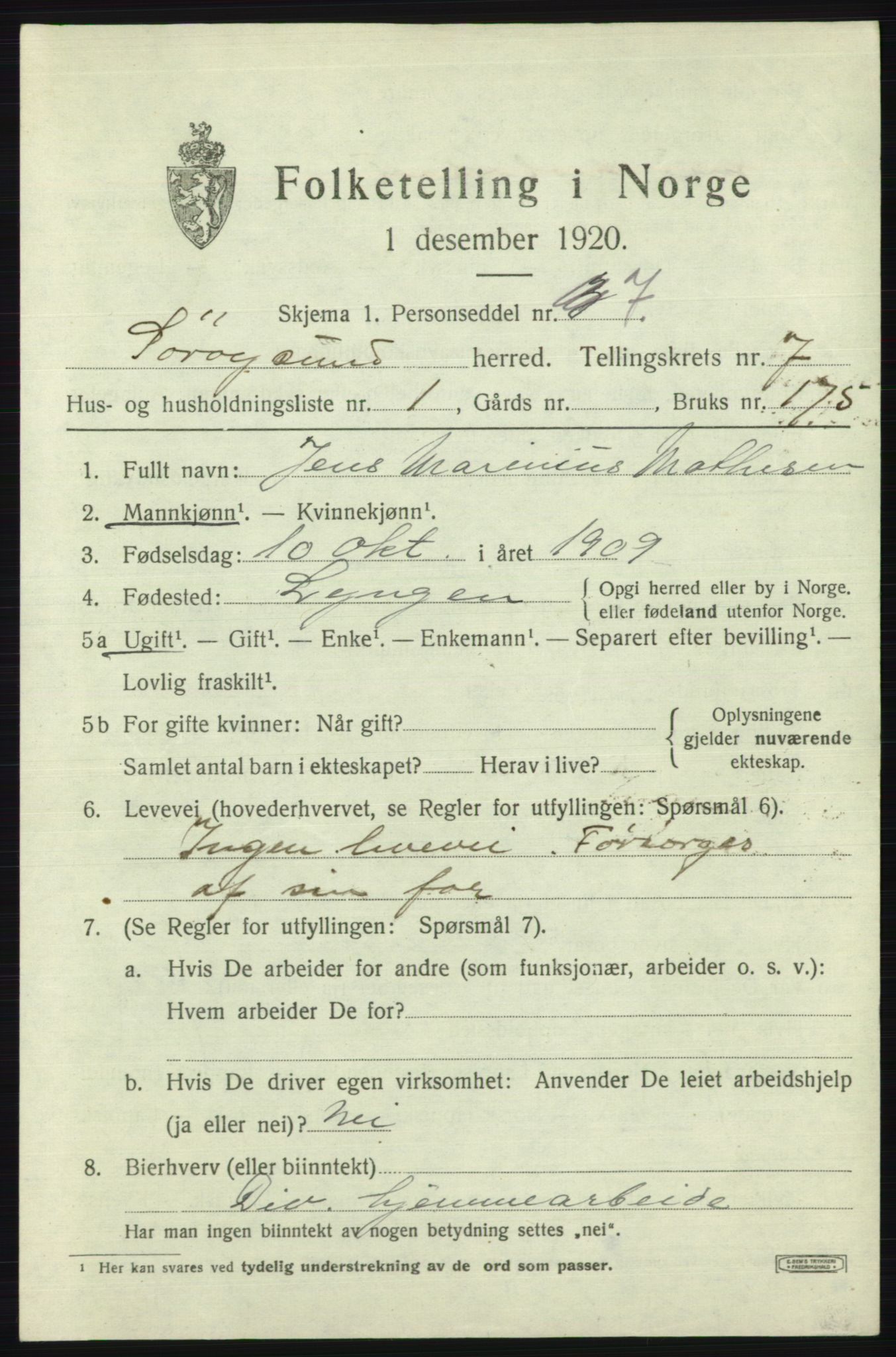 SATØ, 1920 census for Sørøysund rural district, 1920, p. 2794