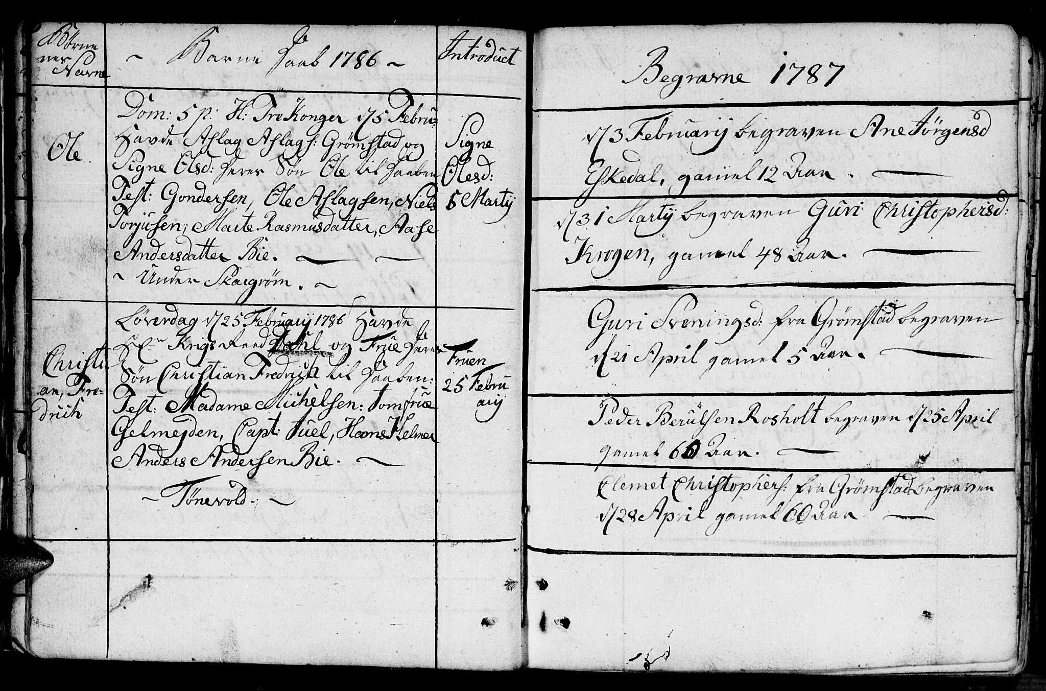 Fjære sokneprestkontor, SAK/1111-0011/F/Fb/L0005: Parish register (copy) no. B 5, 1785-1803, p. 16