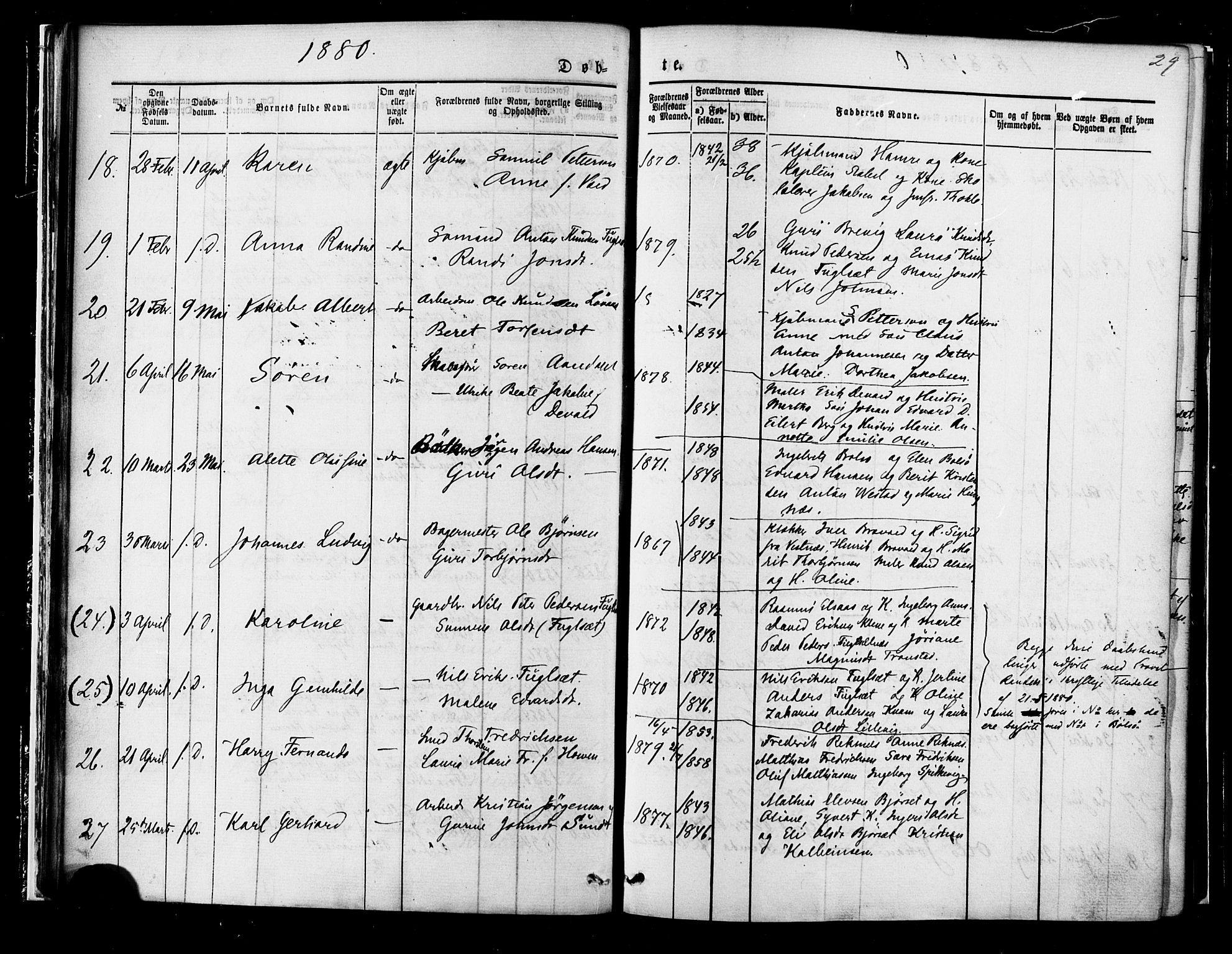 Ministerialprotokoller, klokkerbøker og fødselsregistre - Møre og Romsdal, AV/SAT-A-1454/558/L0691: Parish register (official) no. 558A05, 1873-1886, p. 29