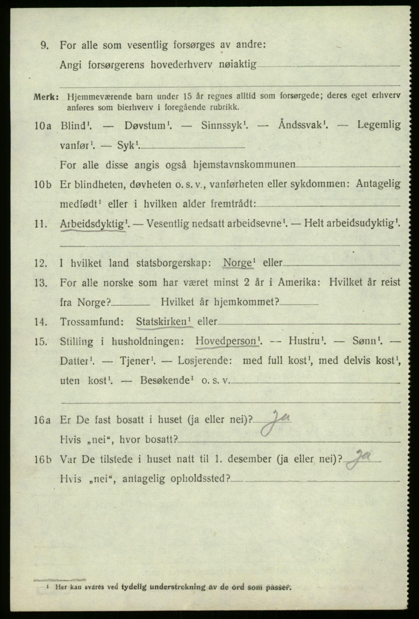 SAB, 1920 census for Kinn, 1920, p. 2278