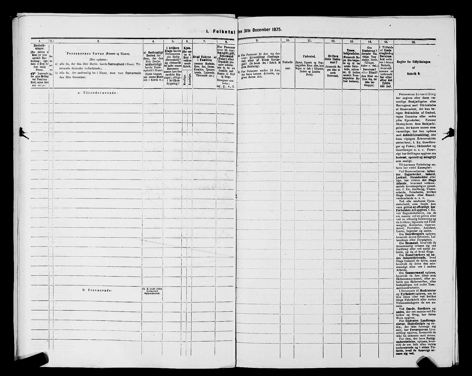 RA, 1875 census for 0101P Fredrikshald, 1875, p. 819