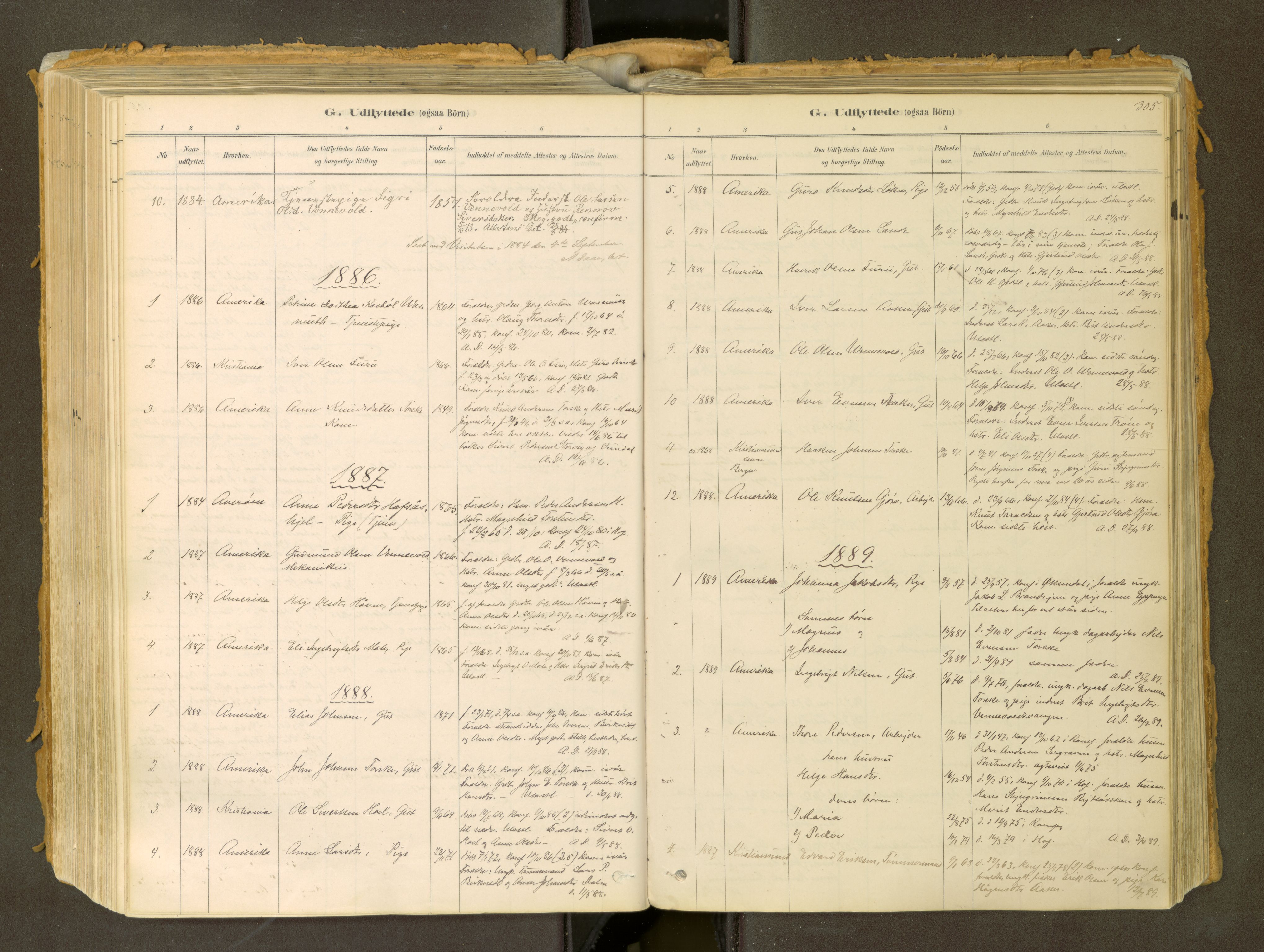 Sunndal sokneprestkontor, AV/SAT-A-1085/1/I/I1/I1a: Parish register (official) no. 2, 1877-1914, p. 305