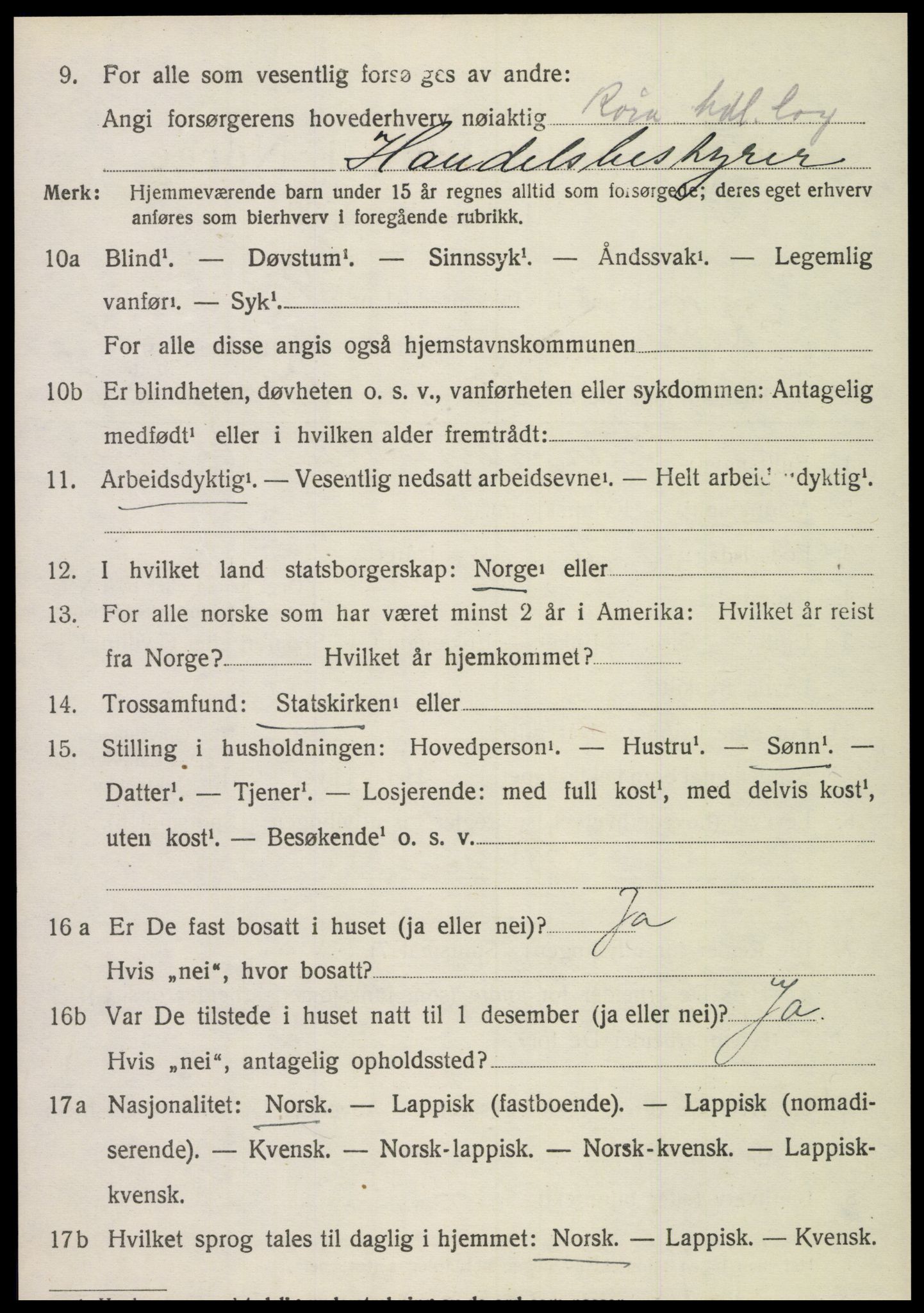 SAT, 1920 census for Røra, 1920, p. 1464