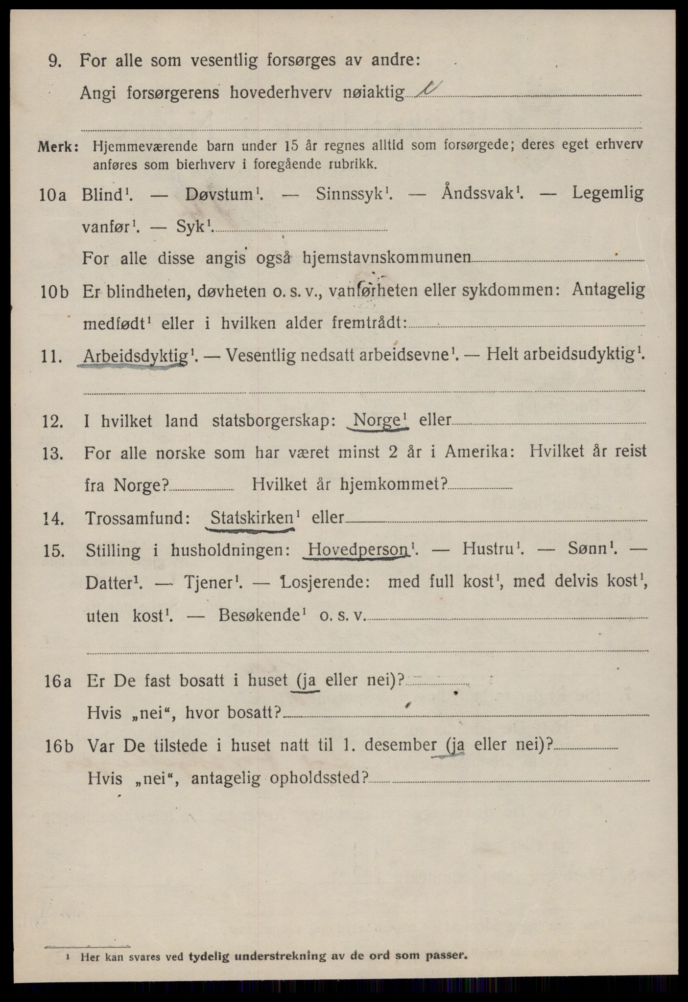 SAT, 1920 census for Tingvoll, 1920, p. 6787