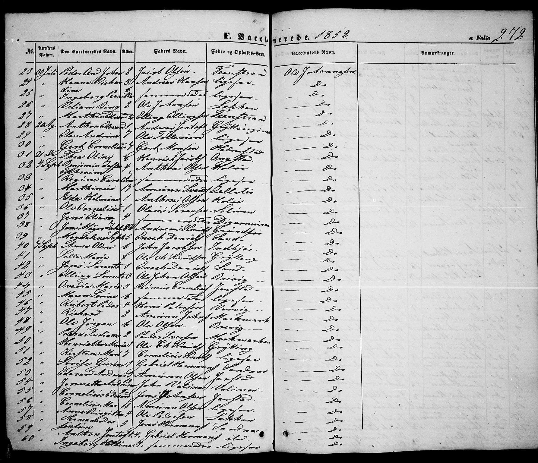 Ministerialprotokoller, klokkerbøker og fødselsregistre - Nordland, AV/SAT-A-1459/888/L1265: Parish register (copy) no. 888C03, 1850-1863, p. 272