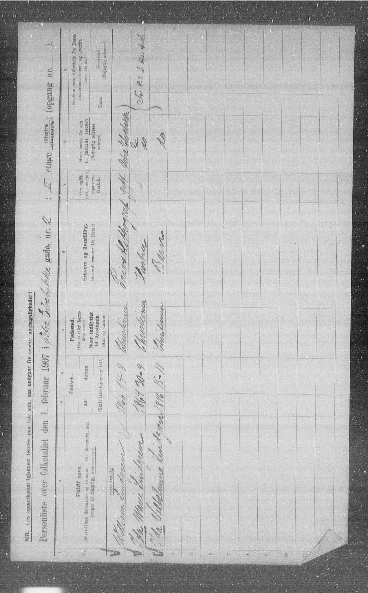 OBA, Municipal Census 1907 for Kristiania, 1907, p. 65759