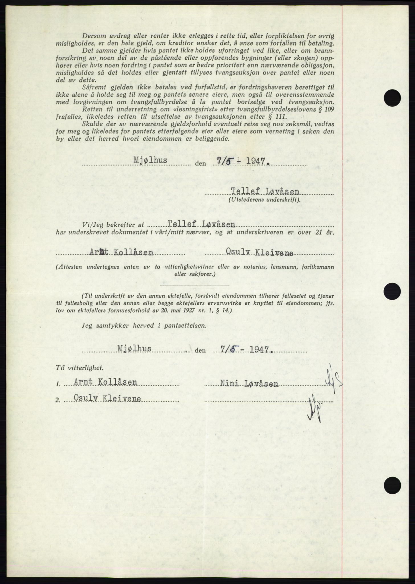 Nedenes sorenskriveri, AV/SAK-1221-0006/G/Gb/Gbb/L0004: Mortgage book no. B4, 1947-1947, Diary no: : 571/1947