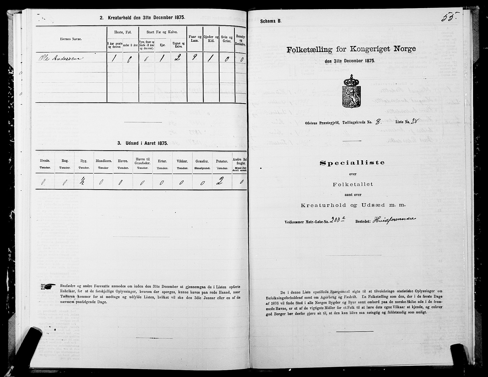 SATØ, 1875 census for 1914P Trondenes, 1875, p. 8055