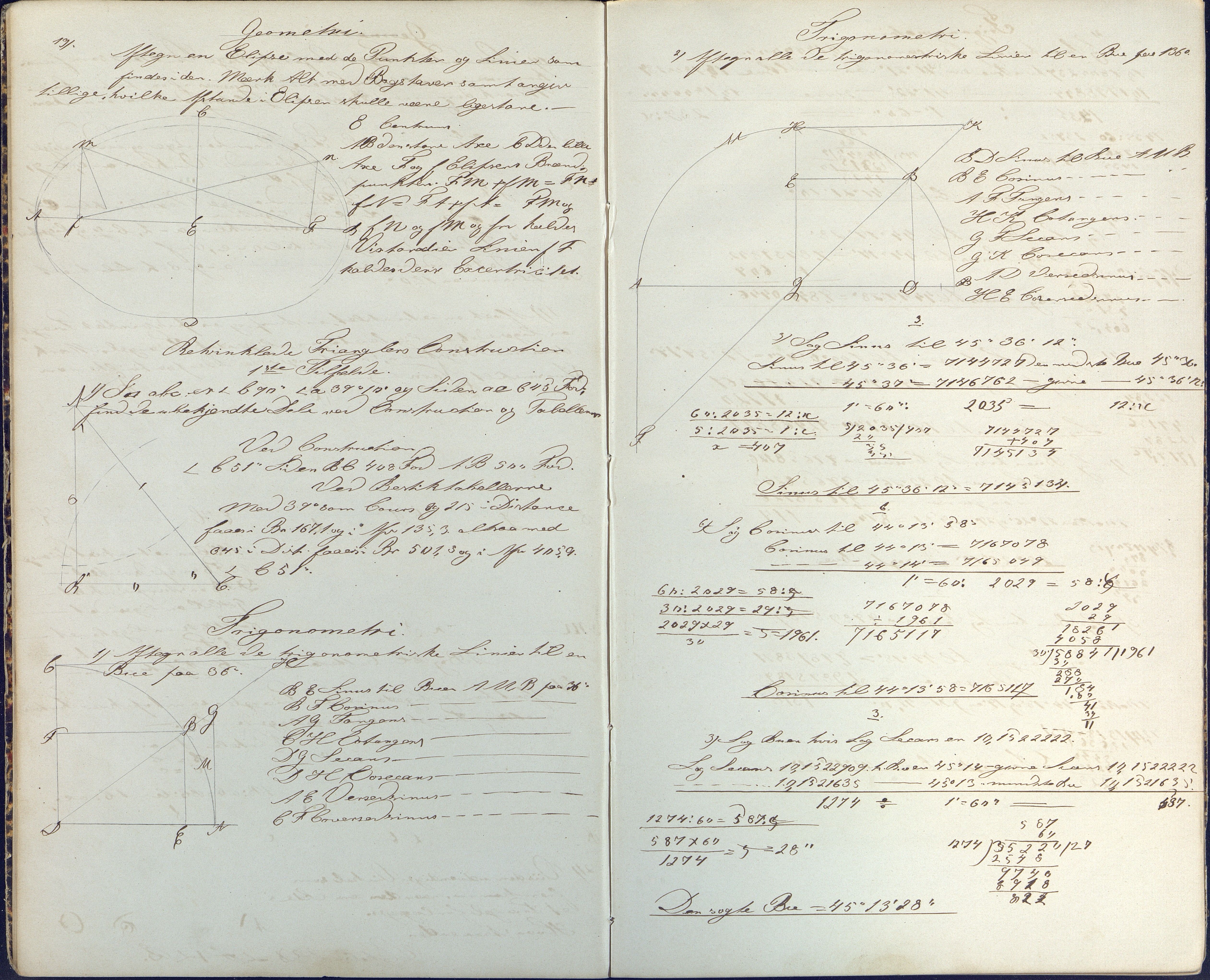 Samling av navigasjonsbøker, AAKS/PA-2806/Y/Y01/L0001/0001: Håndskrevne navigasjonsbøker / Navigationskrivebog tilhørende Anders Dedekam, Arendal, 1863