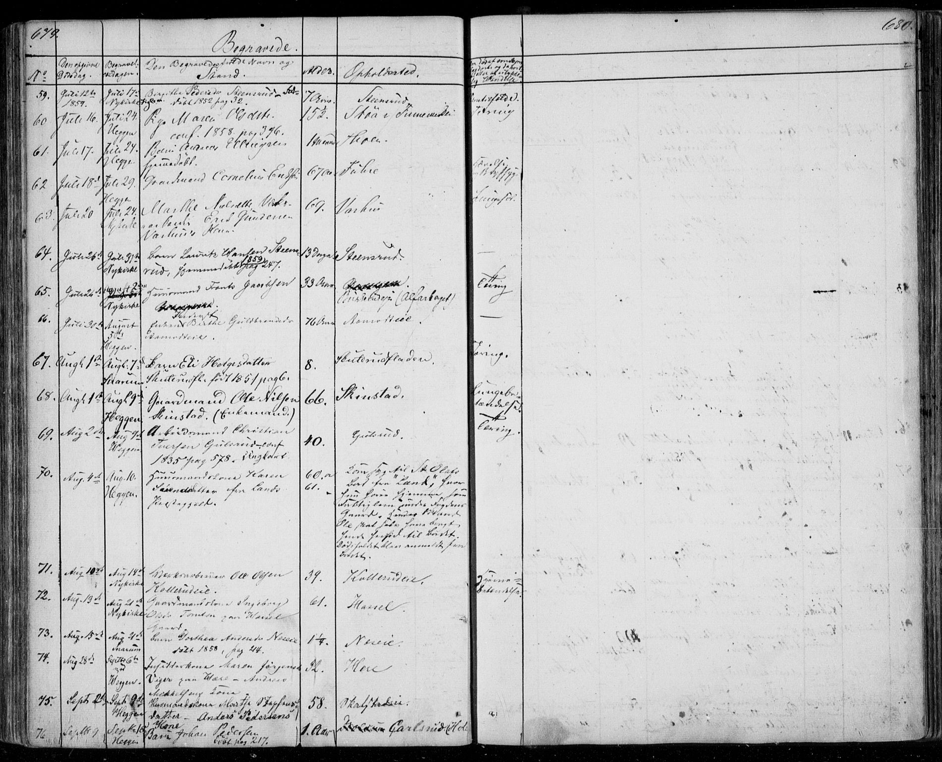 Modum kirkebøker, AV/SAKO-A-234/F/Fa/L0008: Parish register (official) no. 8, 1851-1859, p. 679-680