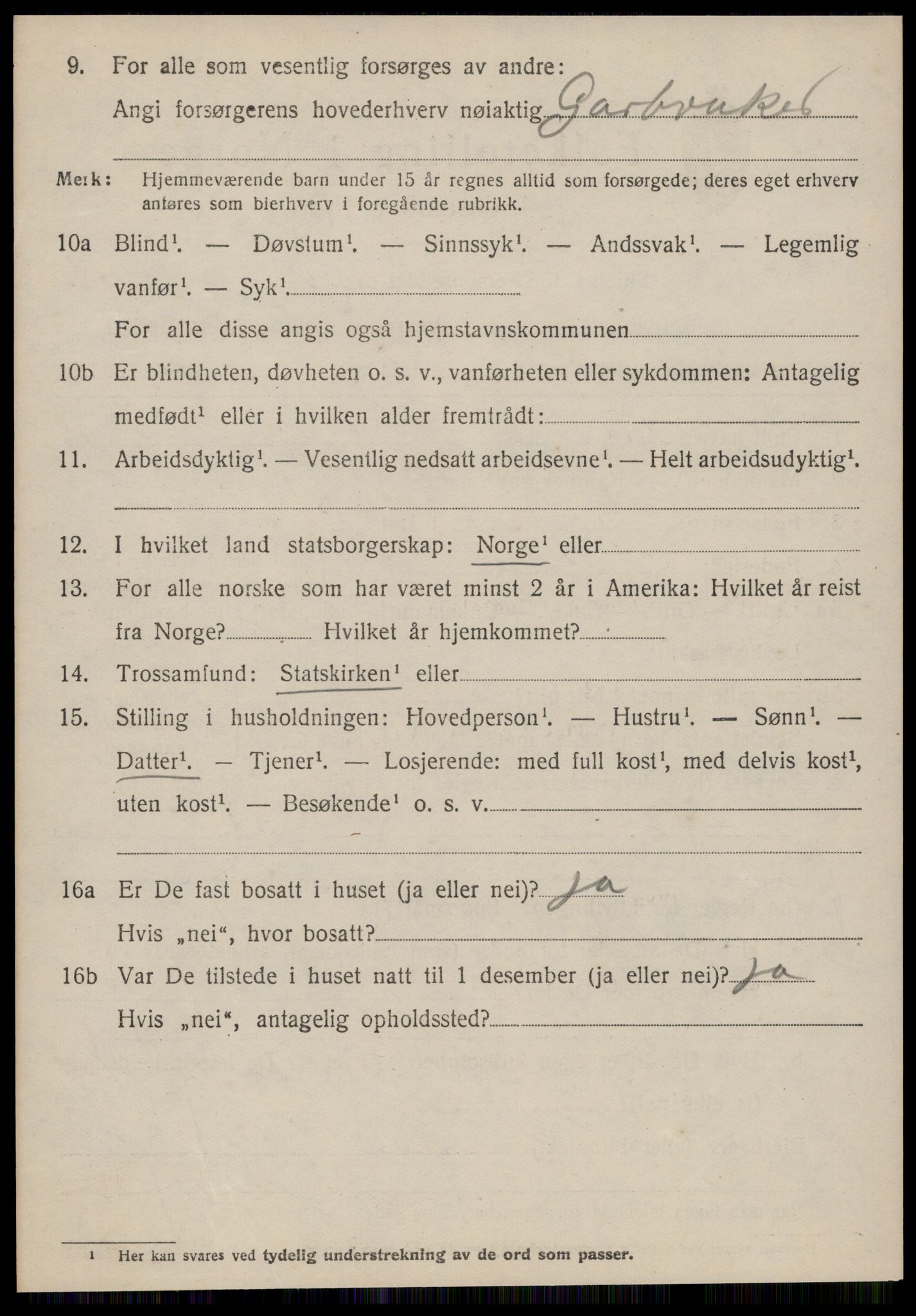 SAT, 1920 census for Vatne, 1920, p. 3659