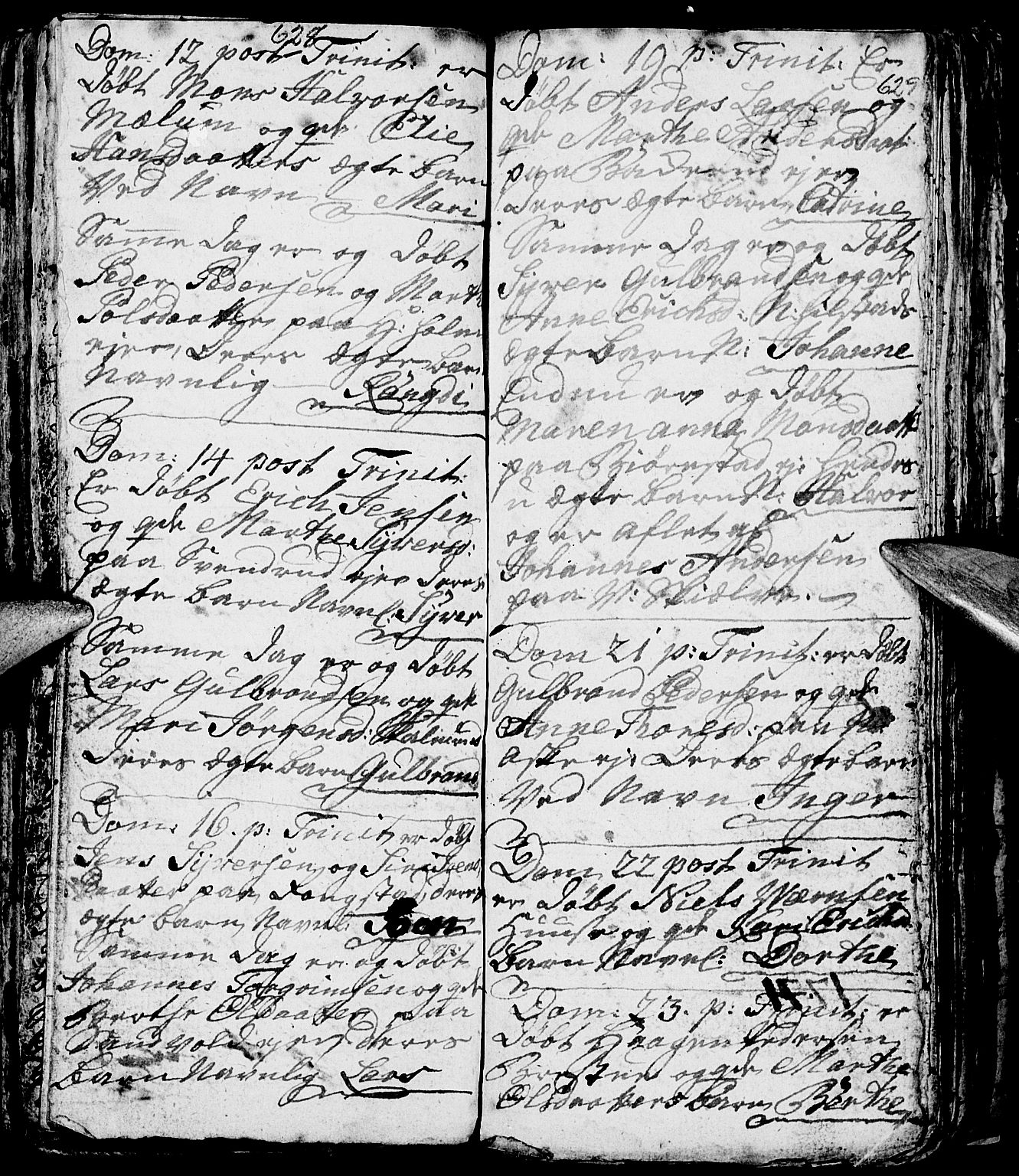 Nes prestekontor, Hedmark, SAH/PREST-020/L/La/L0001: Parish register (copy) no. 1, 1663-1784, p. 628-629