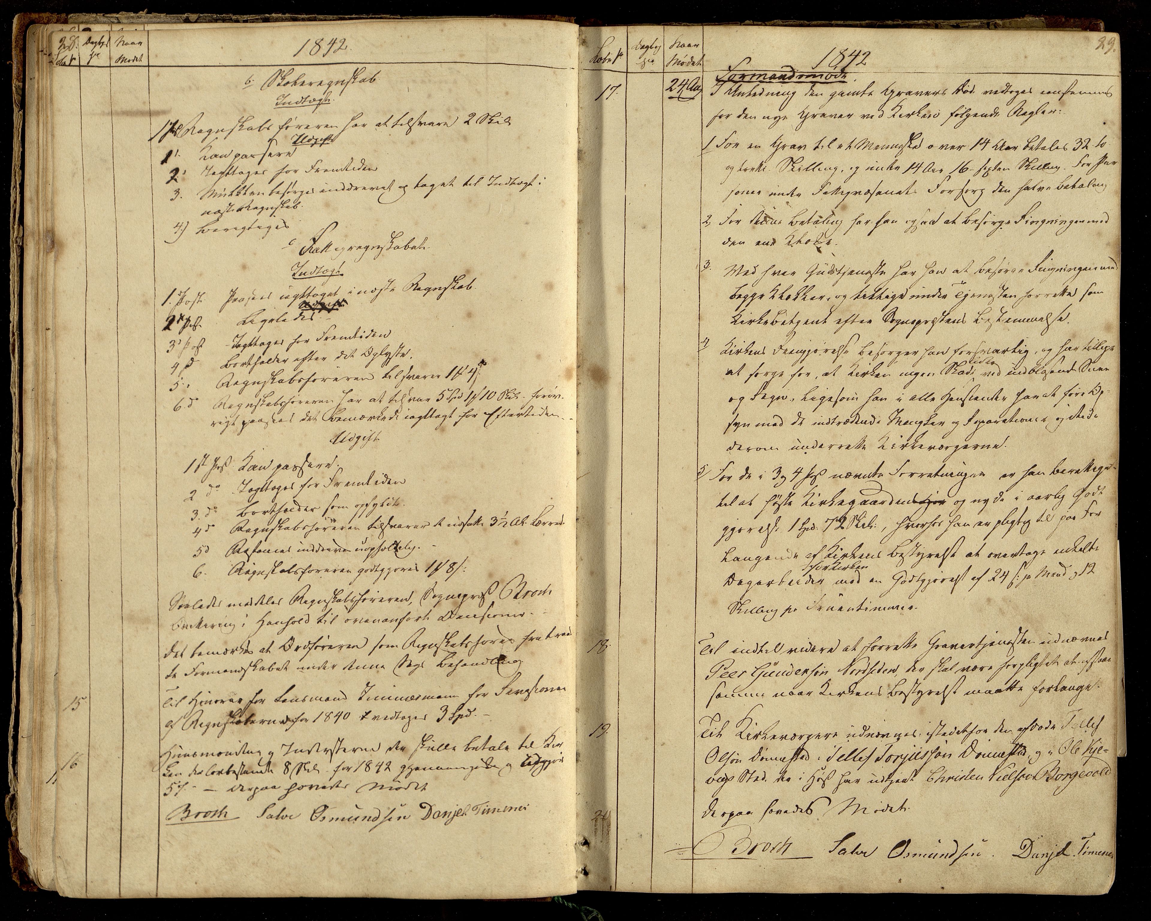 Tveit kommune - Formannskapet/ Kommunestyret, ARKSOR/1001TV120/A/L0001: Møtebok (d), 1838-1865