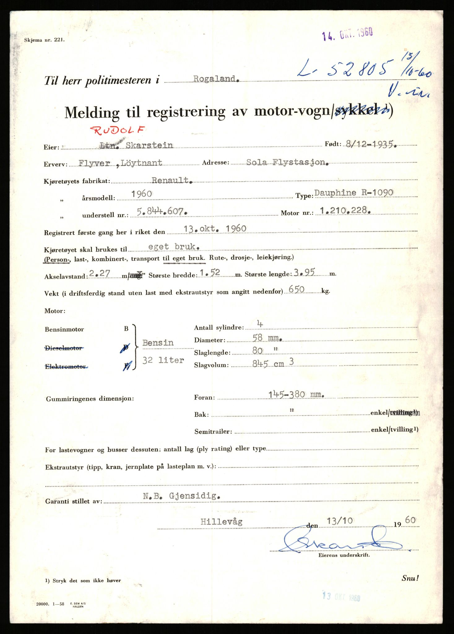 Stavanger trafikkstasjon, AV/SAST-A-101942/0/F/L0052: L-52100 - L-52899, 1930-1971, p. 2003