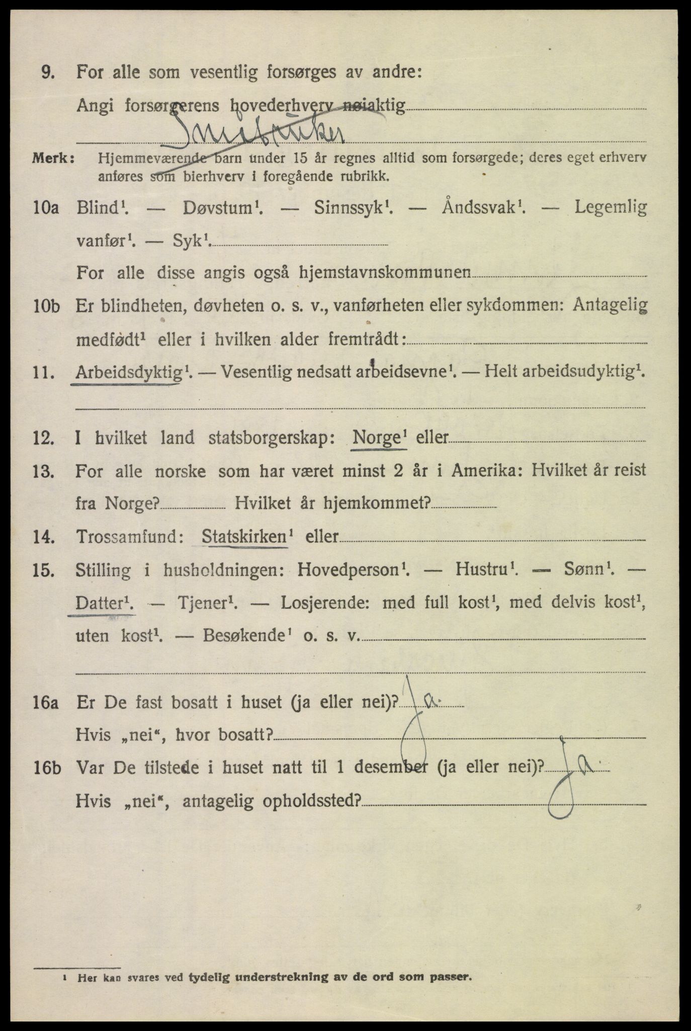 SAH, 1920 census for Lunner, 1920, p. 4408