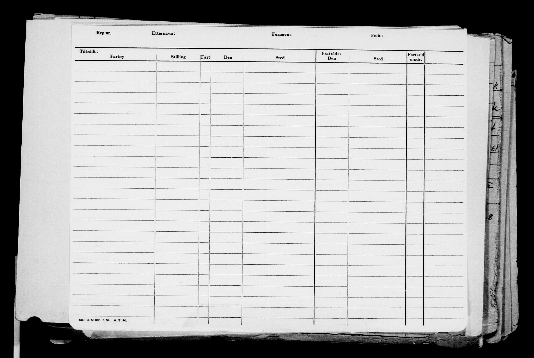 Direktoratet for sjømenn, RA/S-3545/G/Gb/L0079: Hovedkort, 1908, p. 76