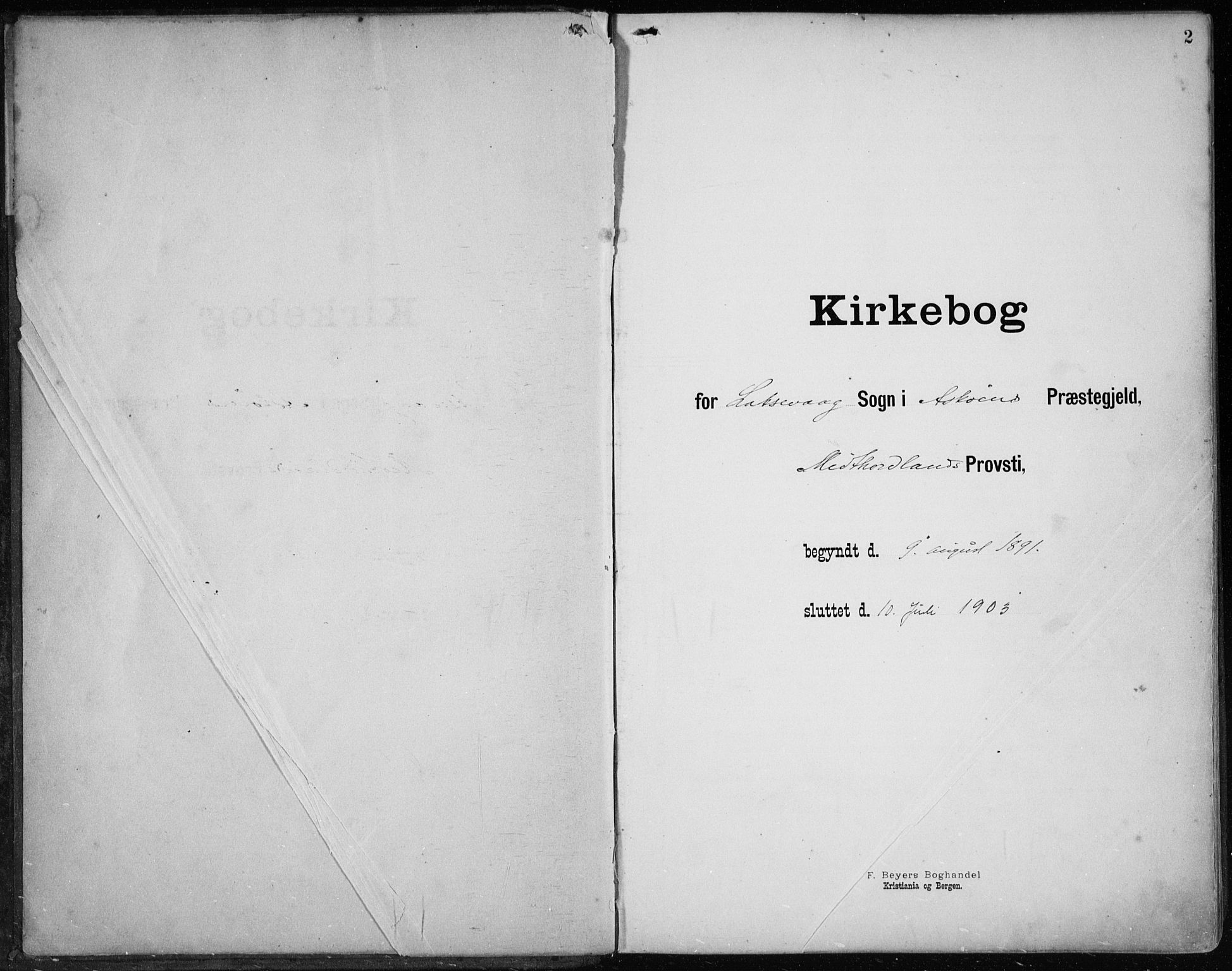 Askøy Sokneprestembete, AV/SAB-A-74101/H/Ha/Haa/Haae/L0003: Parish register (official) no. E 3, 1891-1903, p. 2