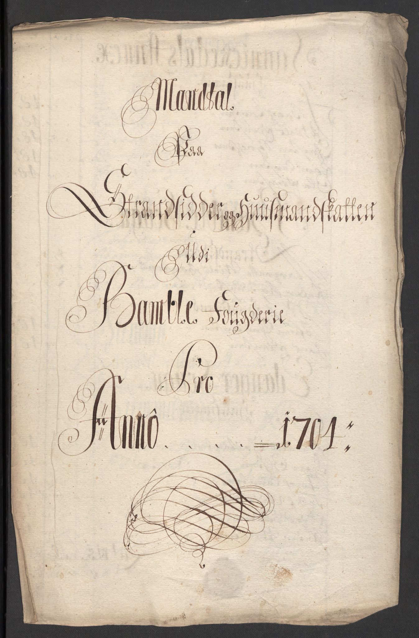 Rentekammeret inntil 1814, Reviderte regnskaper, Fogderegnskap, RA/EA-4092/R36/L2112: Fogderegnskap Øvre og Nedre Telemark og Bamble, 1704, p. 185
