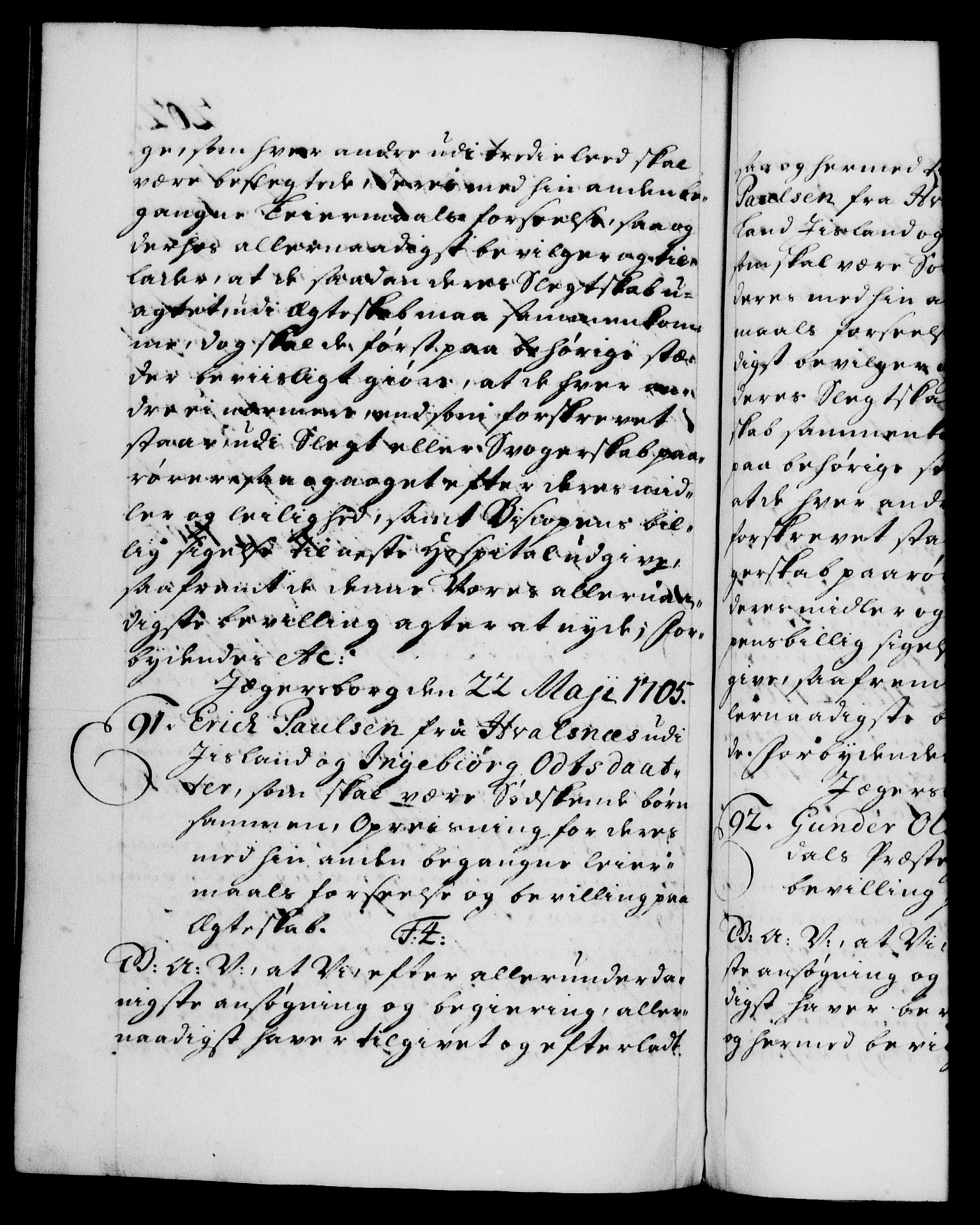 Danske Kanselli 1572-1799, RA/EA-3023/F/Fc/Fca/Fcaa/L0019: Norske registre, 1704-1707, p. 202b