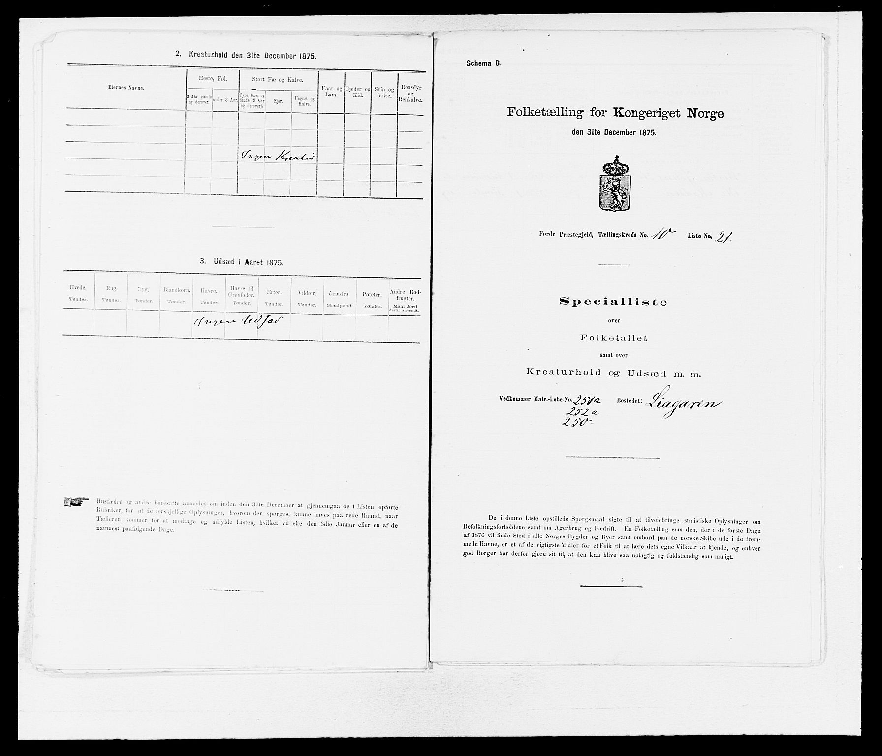 SAB, 1875 census for 1432P Førde, 1875, p. 1203