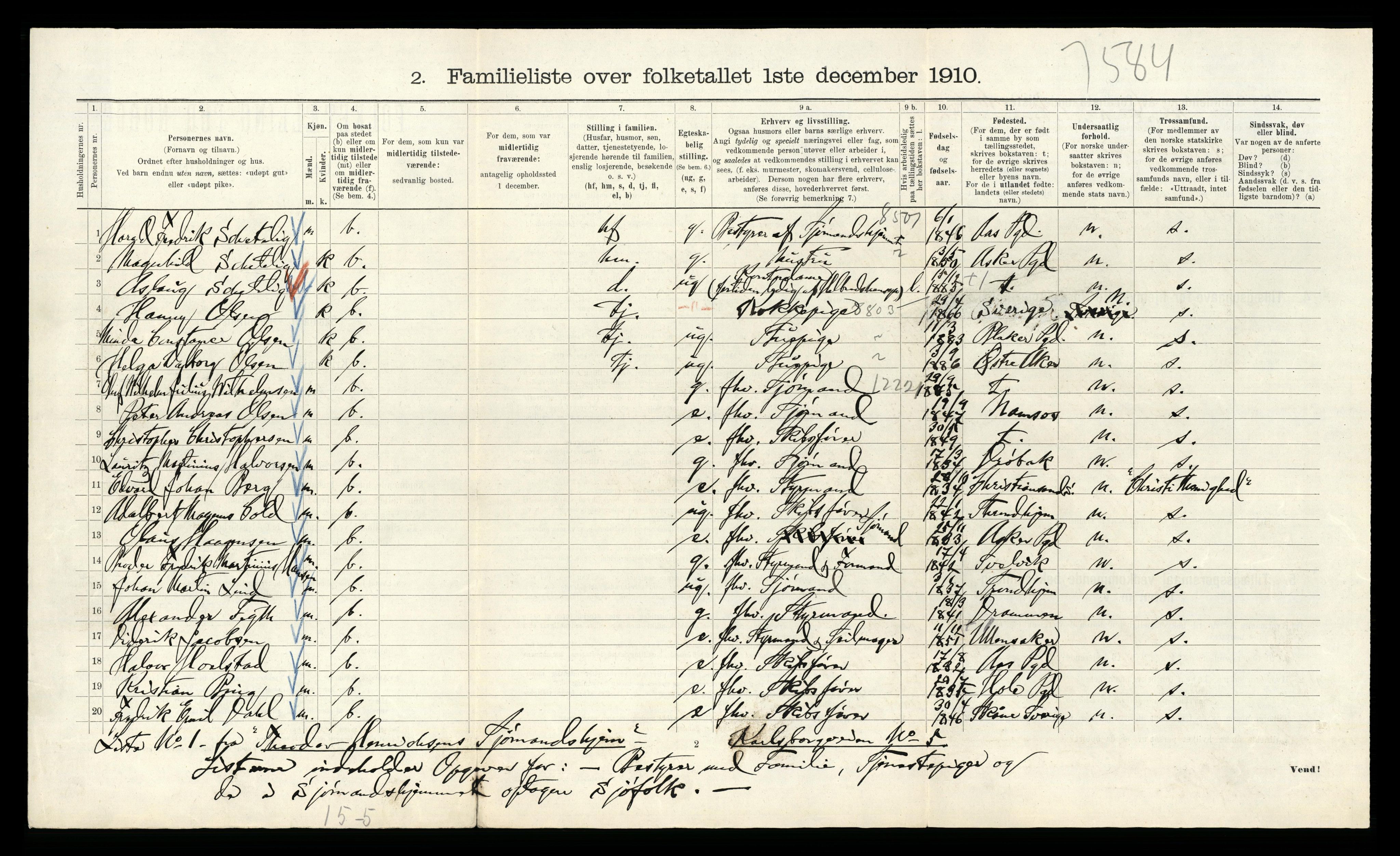 RA, 1910 census for Kristiania, 1910, p. 47748