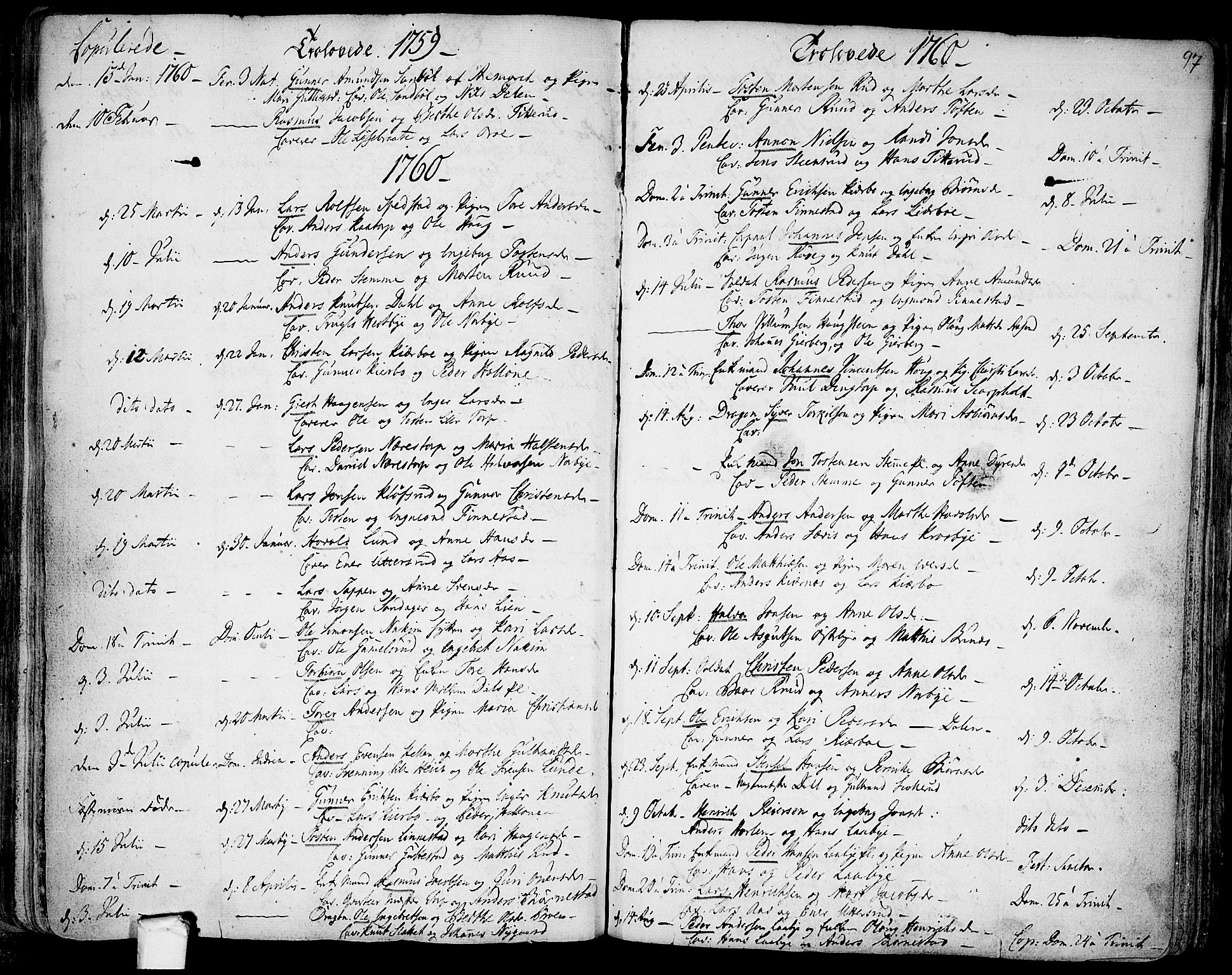 Rakkestad prestekontor Kirkebøker, AV/SAO-A-2008/F/Fa/L0003: Parish register (official) no. I 3, 1752-1777, p. 97