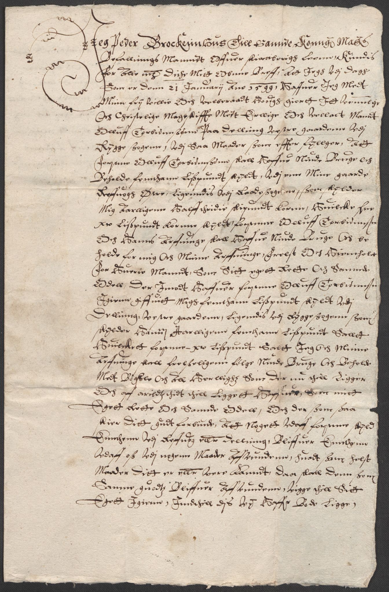 Riksarkivets diplomsamling, AV/RA-EA-5965/F12/L0004: Pk. 7 (I), 1490-1729, p. 27