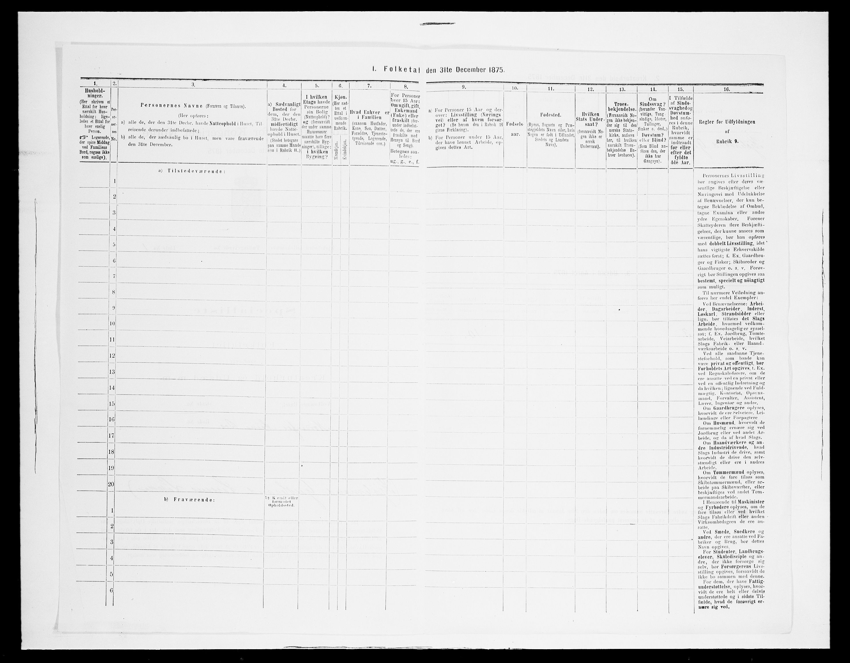 SAH, 1875 census for 0501B Fåberg/Lillehammer, 1875, p. 5