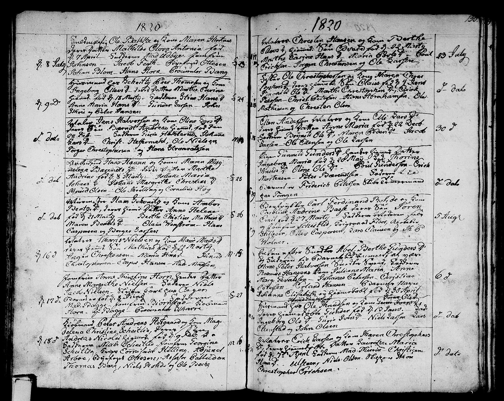 Strømsø kirkebøker, AV/SAKO-A-246/F/Fa/L0010: Parish register (official) no. I 10, 1792-1822, p. 130