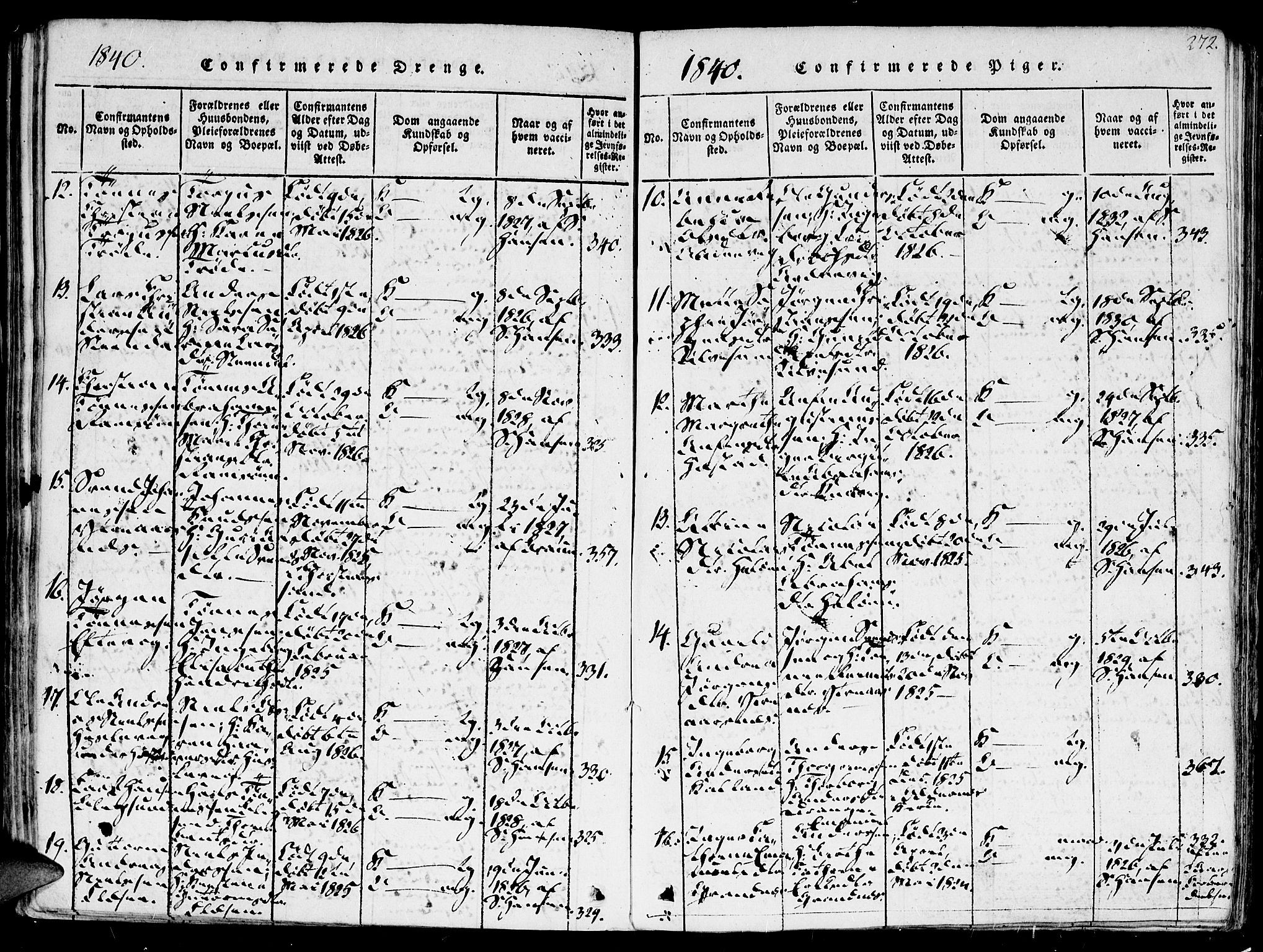 Høvåg sokneprestkontor, SAK/1111-0025/F/Fa/L0001: Parish register (official) no. A 1, 1816-1843, p. 272